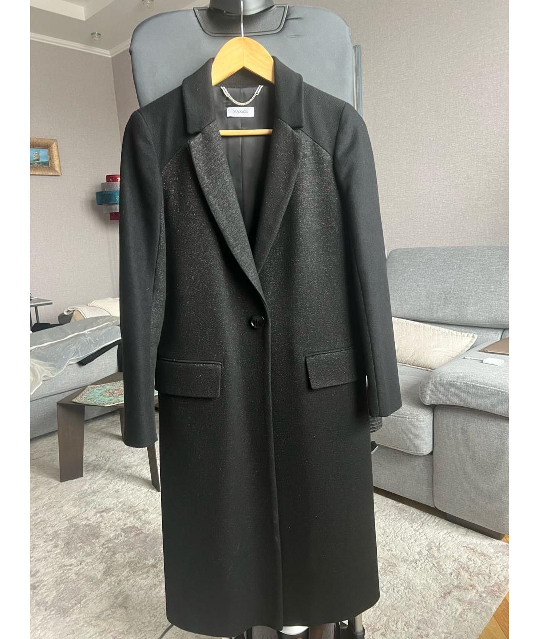 MAX&CO Черное шерстяное пальто, фото 7
