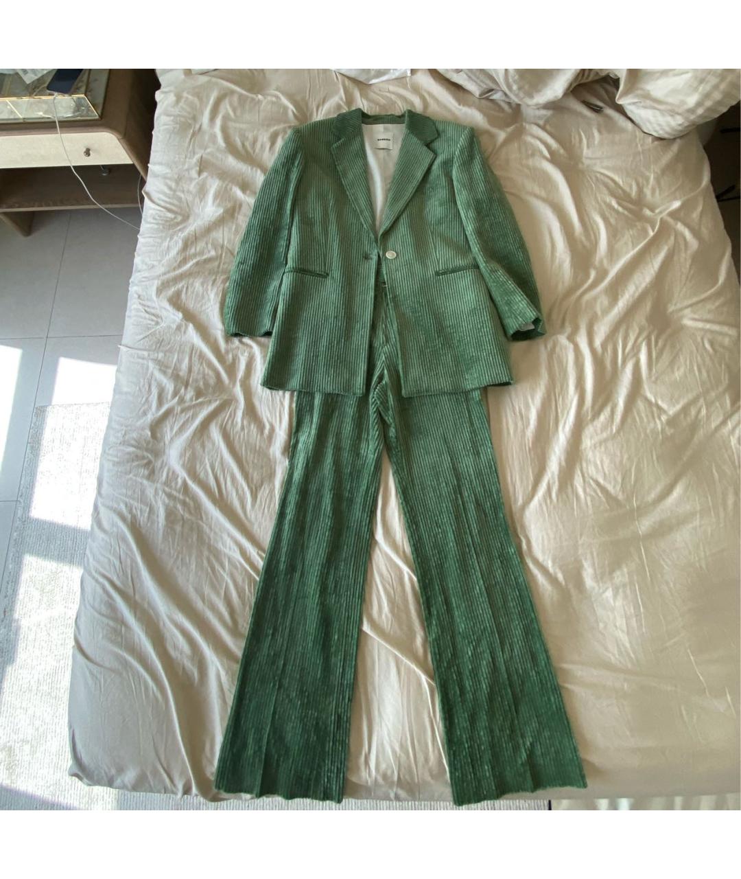 SANDRO Зеленый велюровый костюм с брюками, фото 7