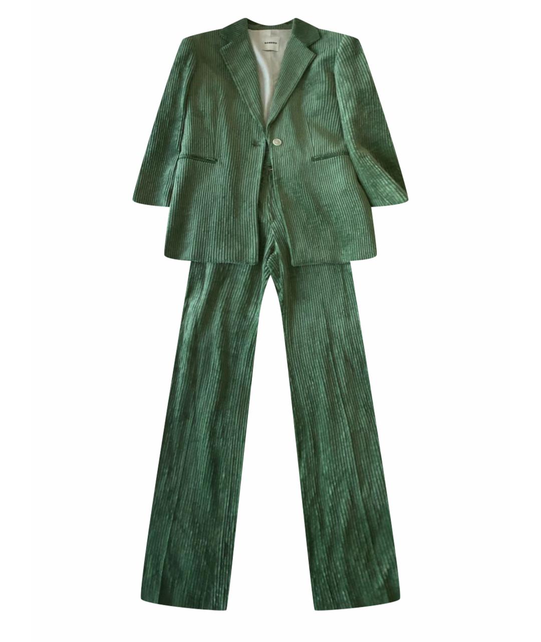 SANDRO Зеленый велюровый костюм с брюками, фото 1
