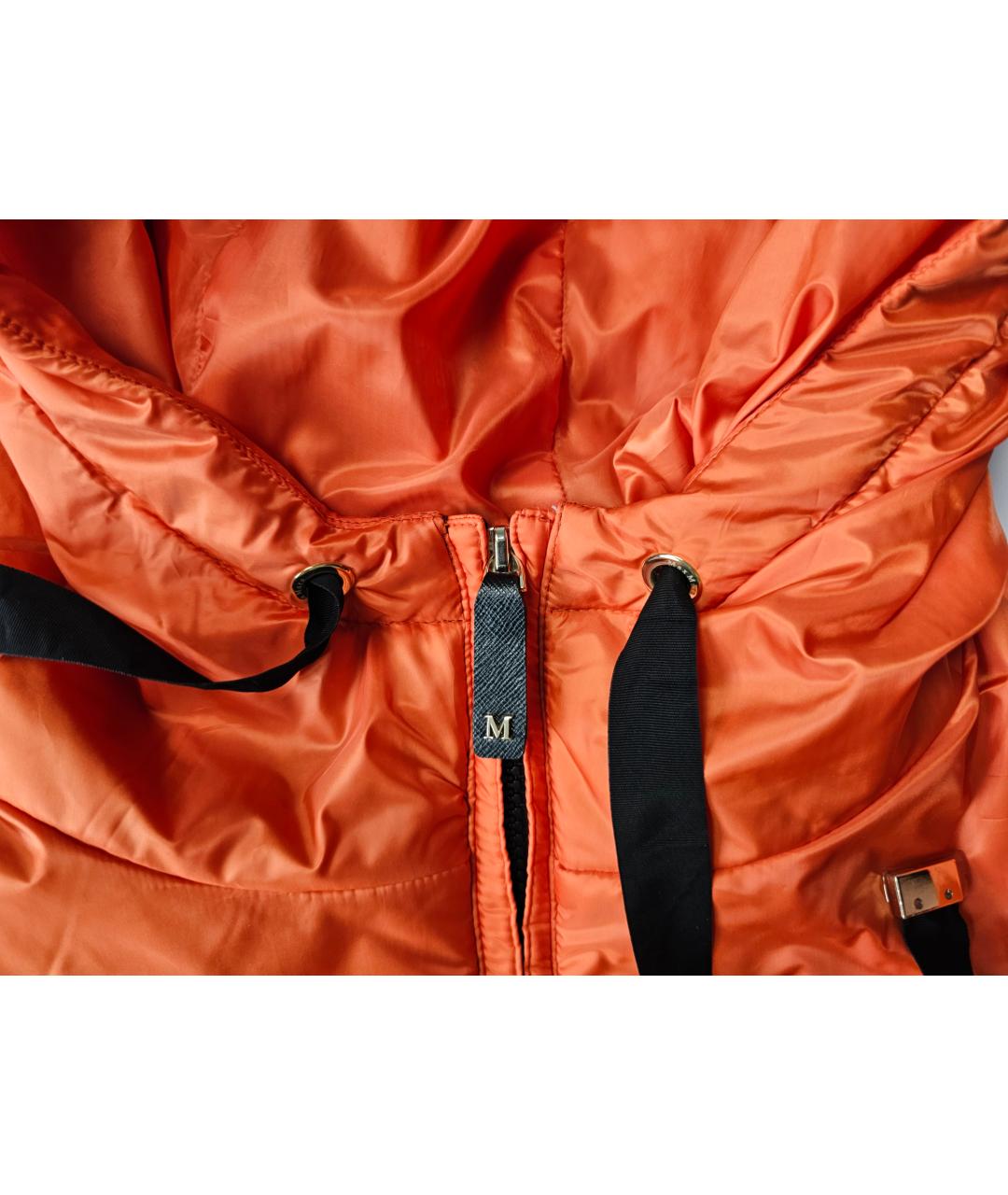 MAX MARA Оранжевая полиэстеровая куртка, фото 4