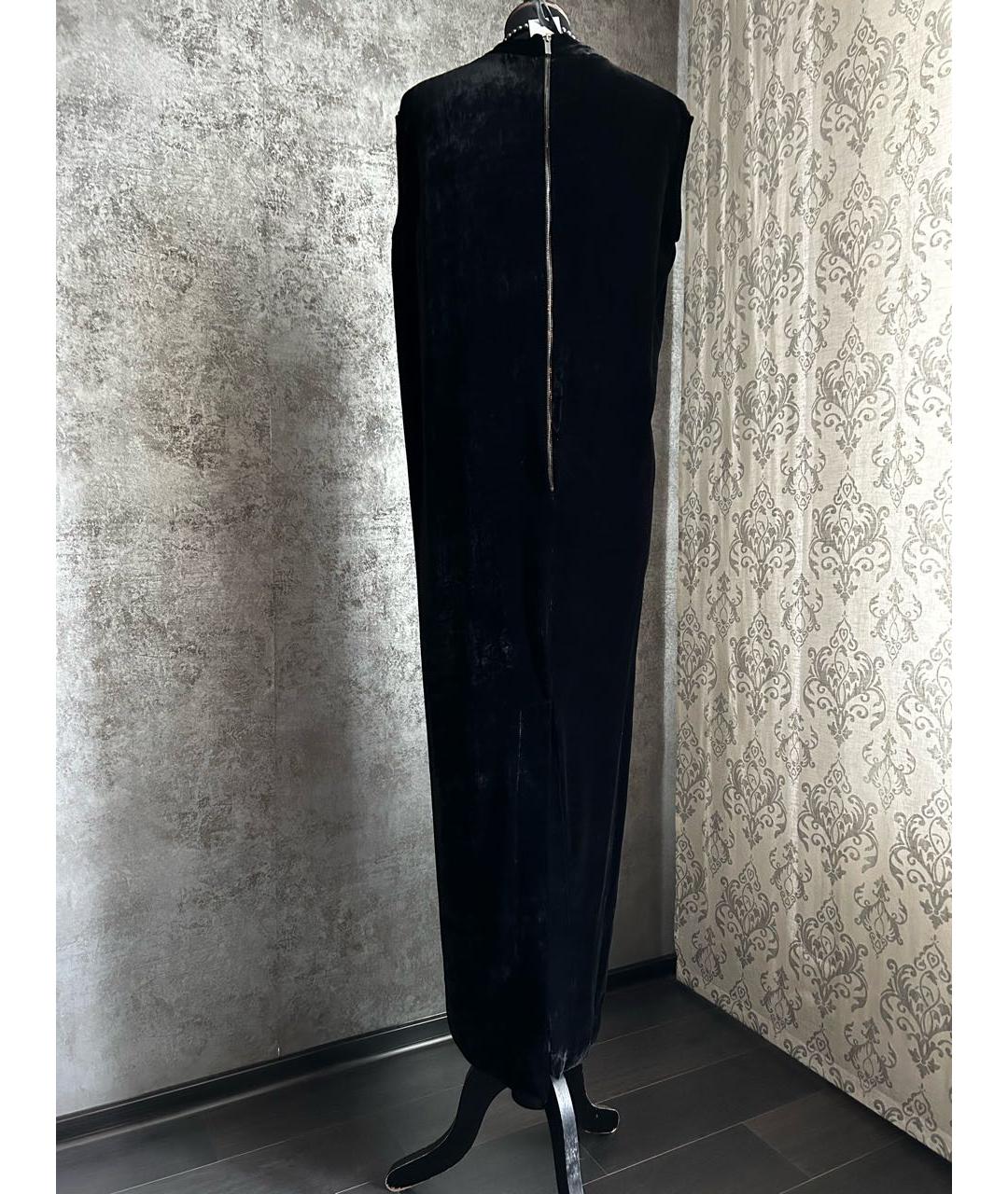 GENTRY PORTOFINO Черное бархатное вечернее платье, фото 2