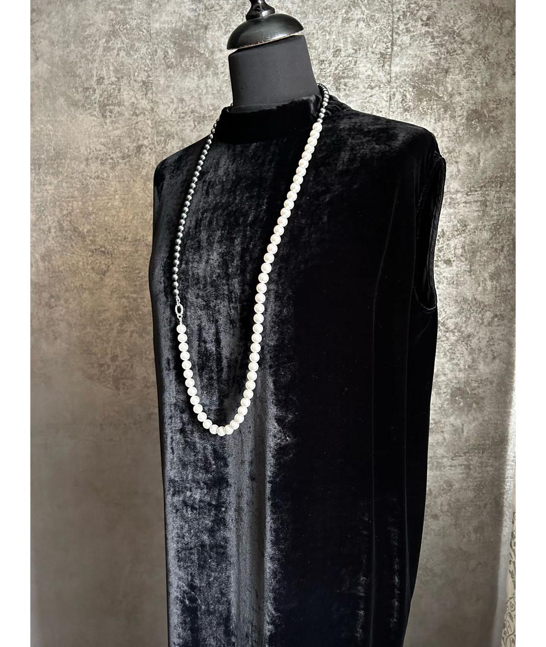 GENTRY PORTOFINO Черное бархатное вечернее платье, фото 4