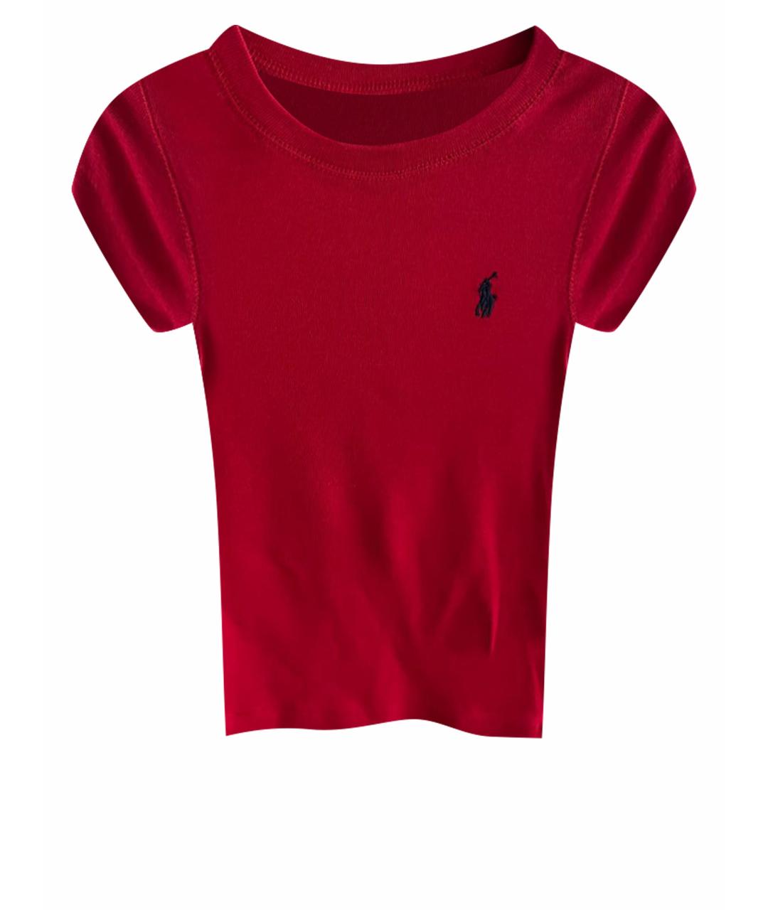 POLO RALPH LAUREN Красный хлопковый футболка / топ, фото 1