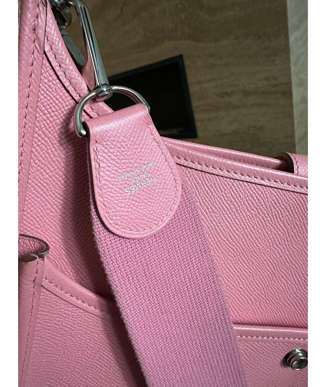 HERMES PRE-OWNED Розовая кожаная сумка через плечо, фото 4