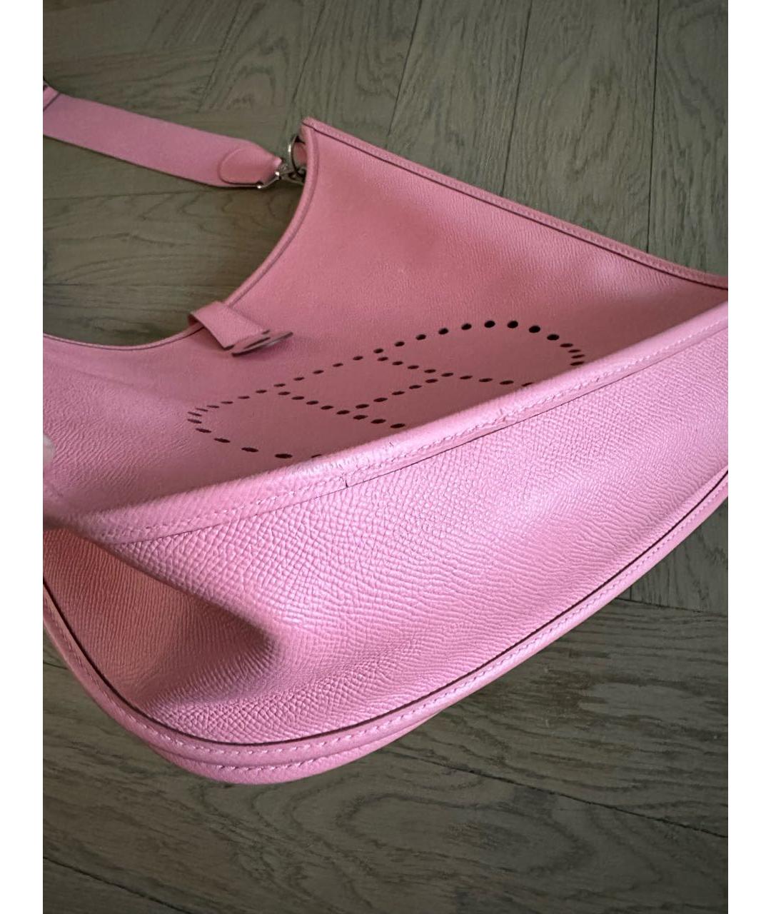 HERMES PRE-OWNED Розовая кожаная сумка через плечо, фото 5