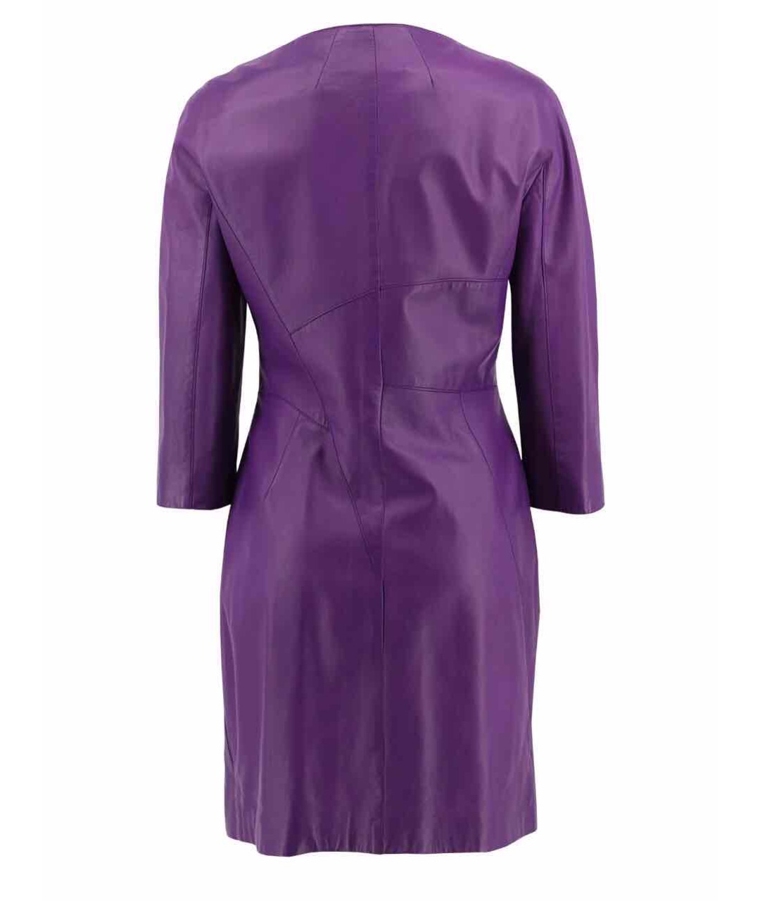 CHRISTIAN DIOR PRE-OWNED Фиолетовое кожаное пальто, фото 2