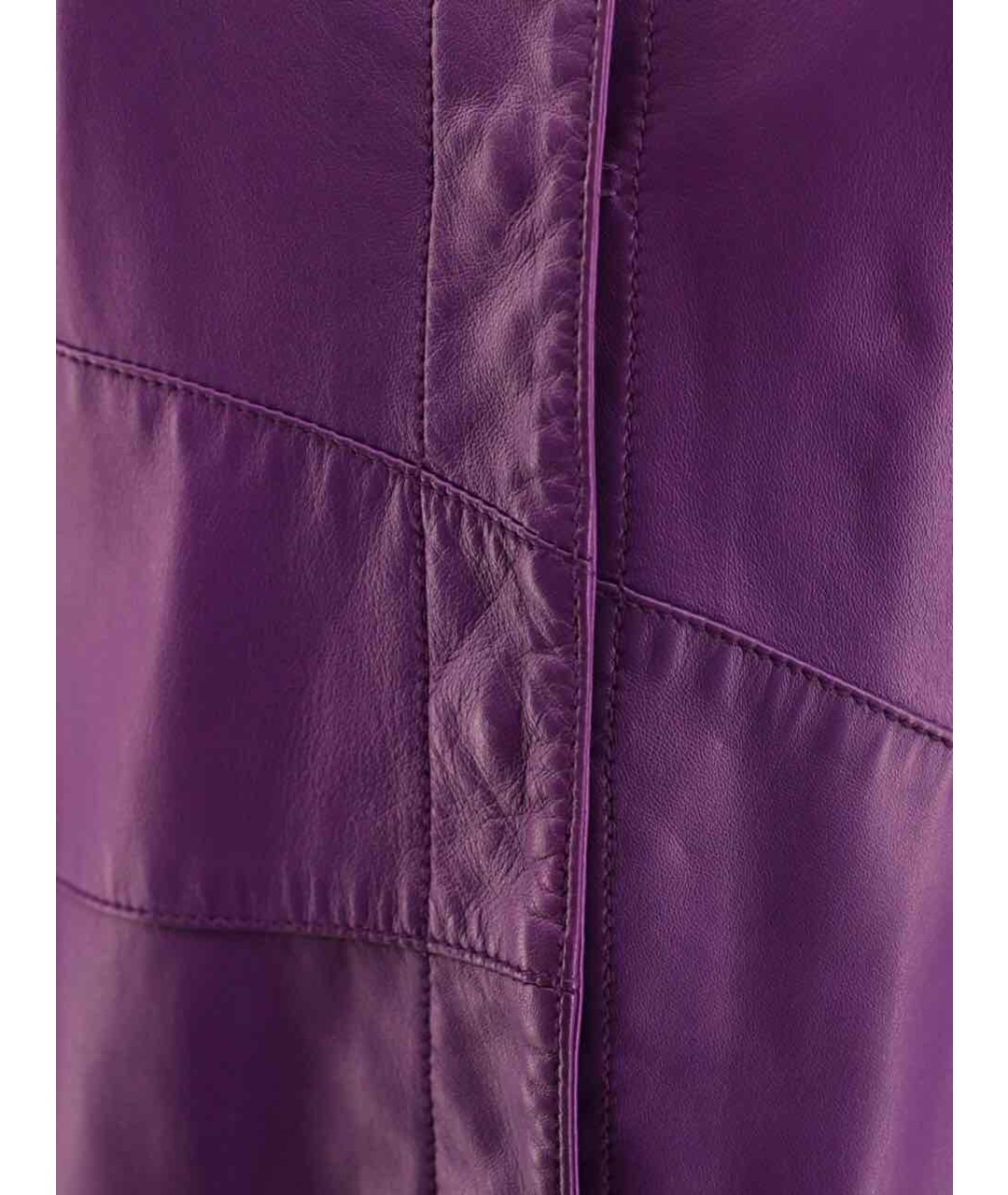 CHRISTIAN DIOR PRE-OWNED Фиолетовое кожаное пальто, фото 3