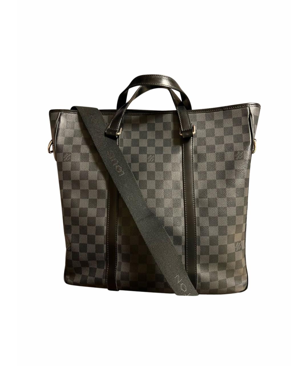 LOUIS VUITTON Серая кожаная сумка на плечо, фото 1