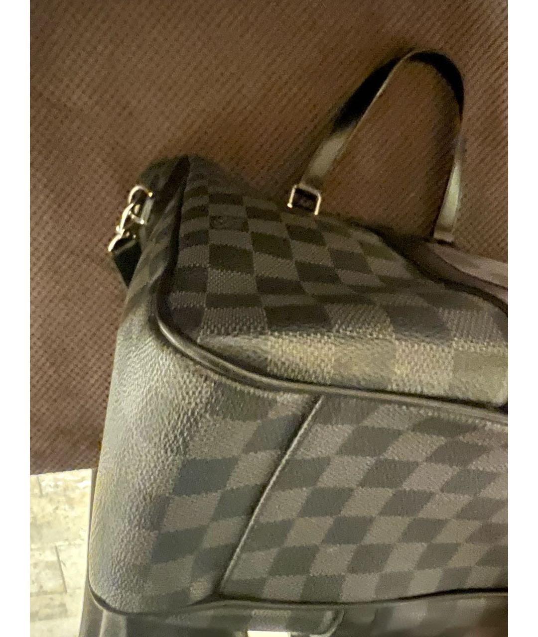 LOUIS VUITTON PRE-OWNED Серая кожаная сумка на плечо, фото 6