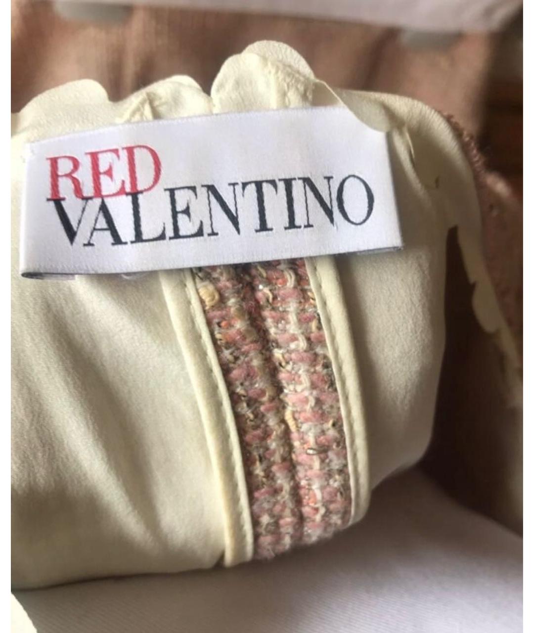 RED VALENTINO Розовый хлопковый костюм с юбками, фото 3