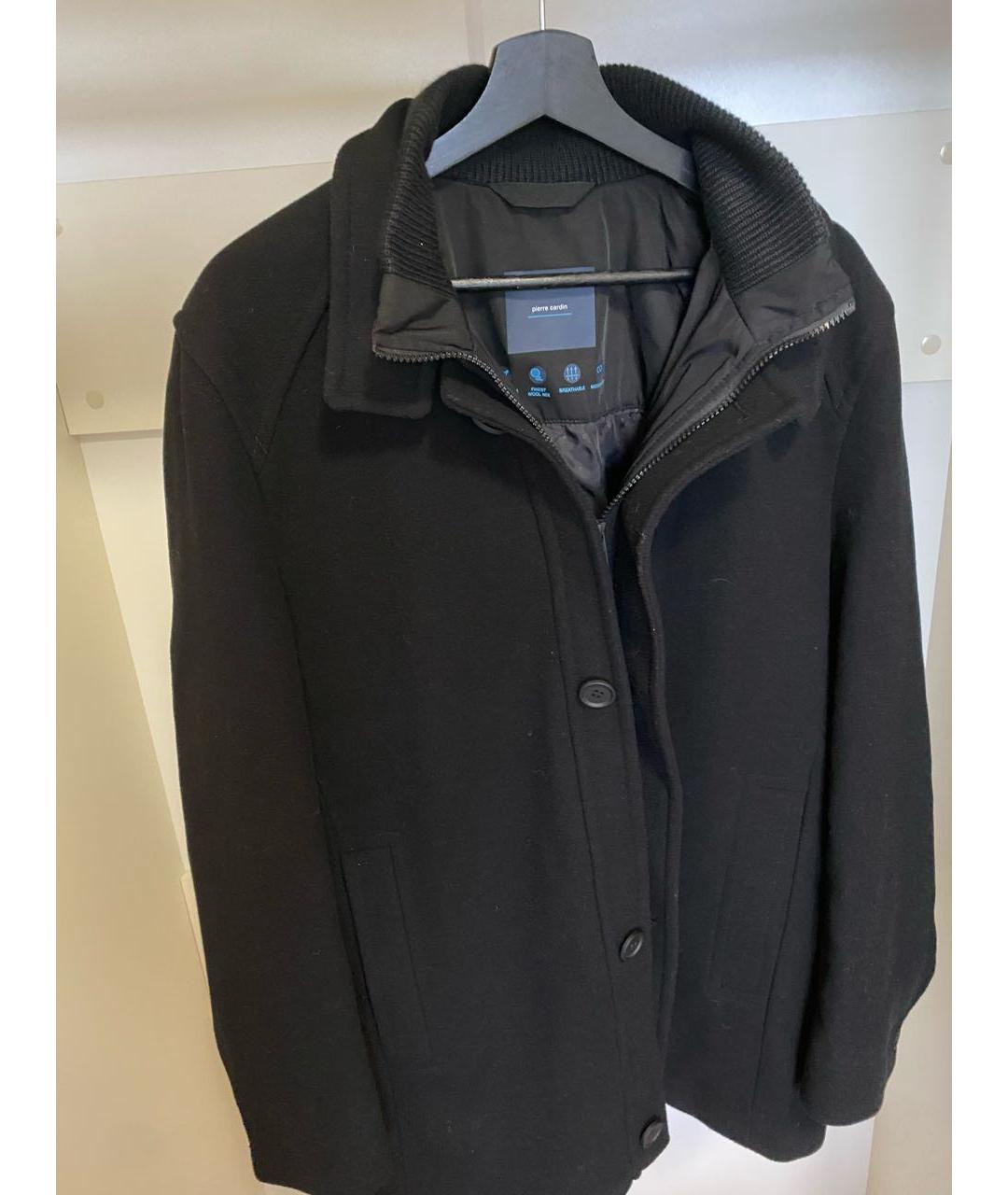 PIERRE CARDIN Черное полиэстеровое пальто, фото 7