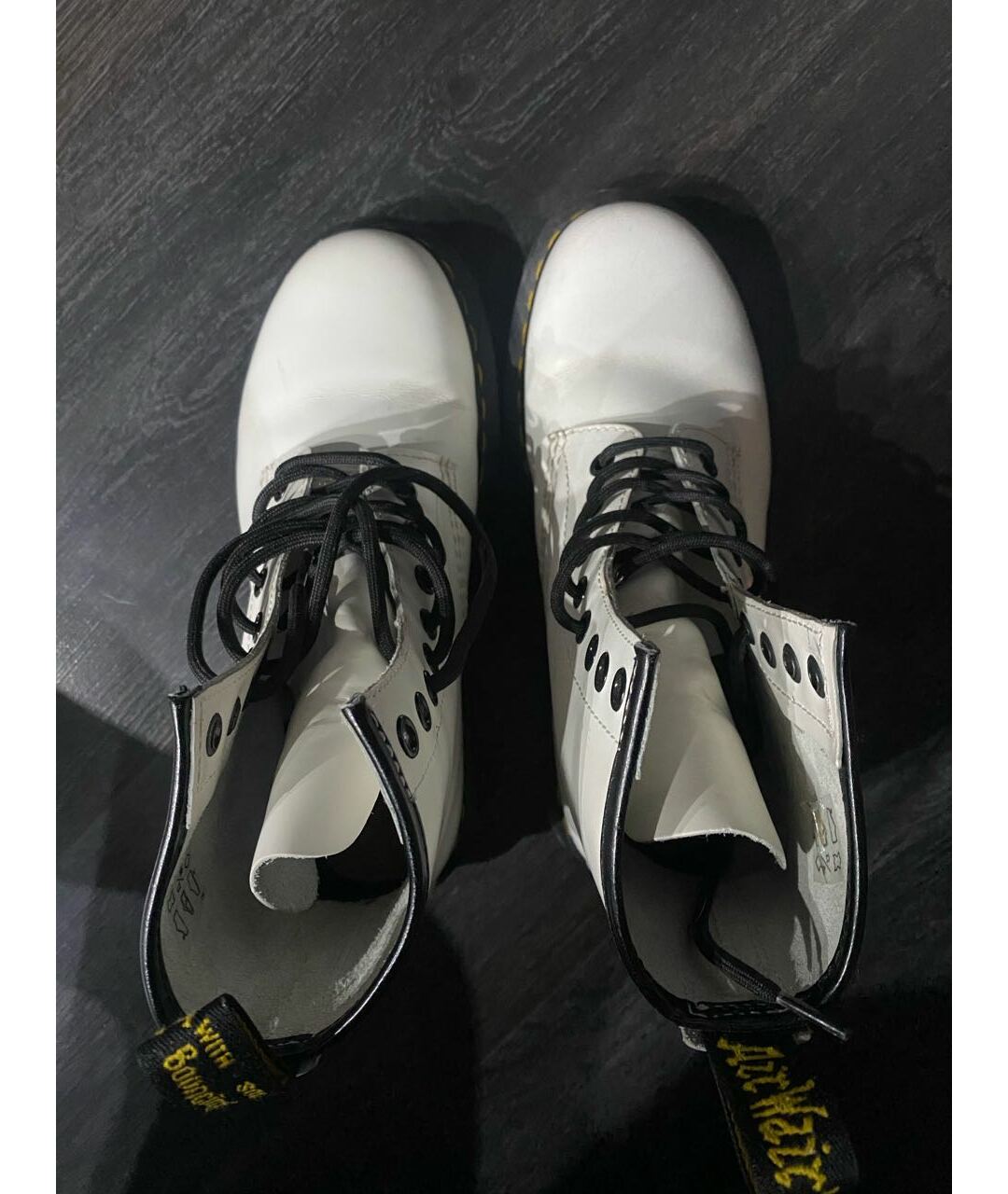 DR. MARTENS Белые кожаные ботинки, фото 3