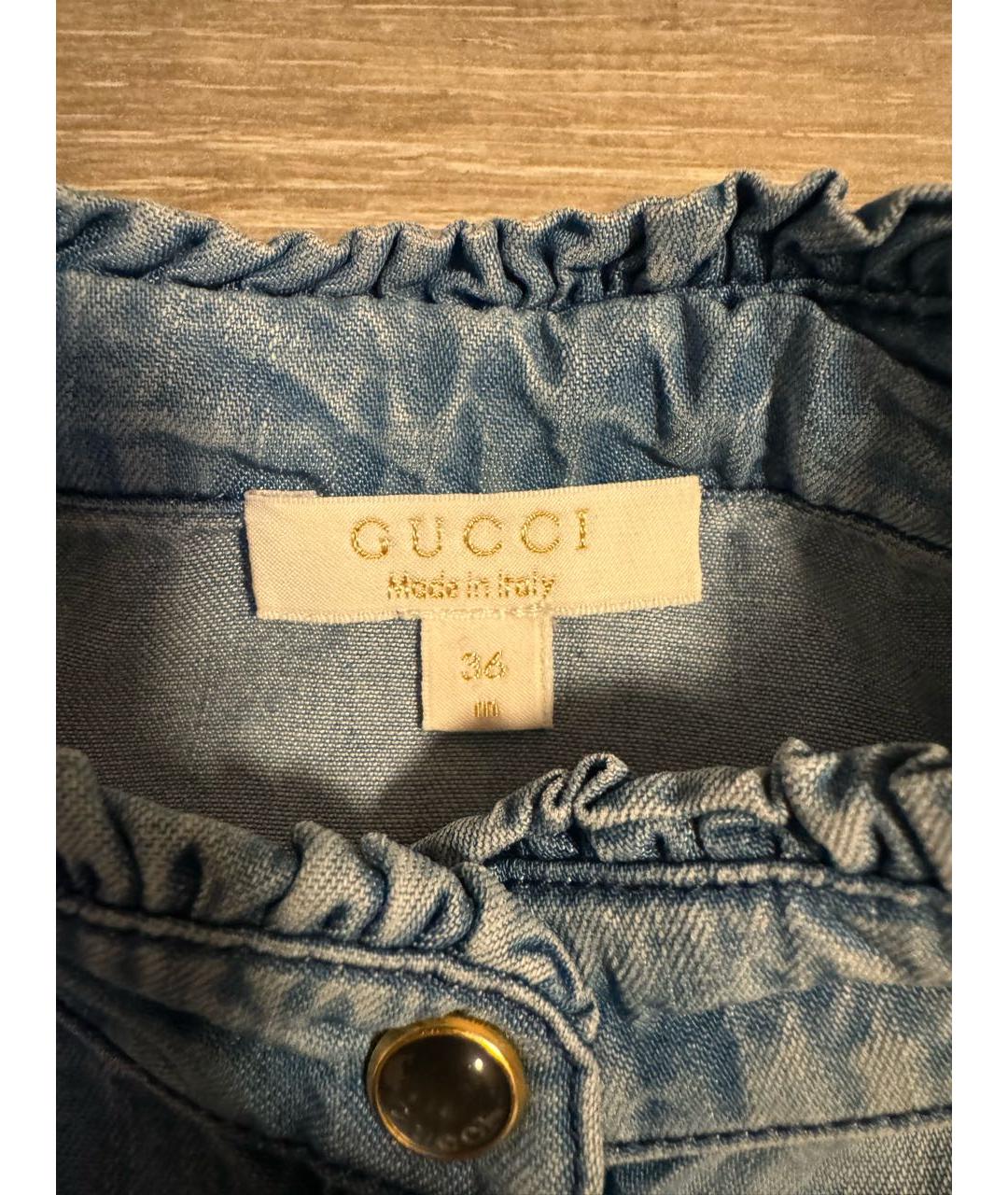 GUCCI Синяя блузы, фото 4