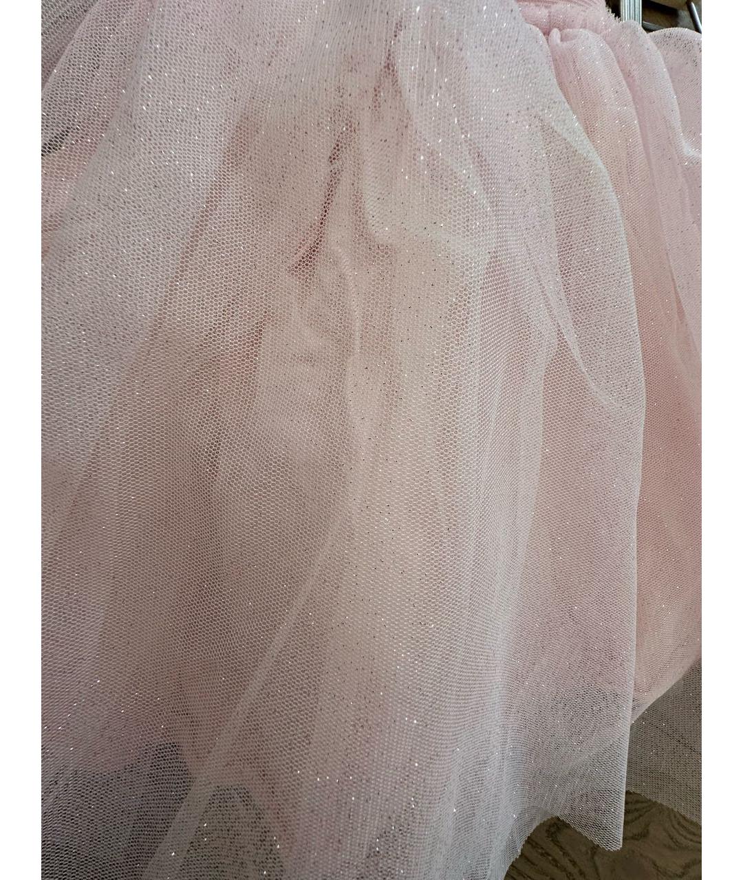 IL GUFO Розовая синтетическая юбка, фото 3