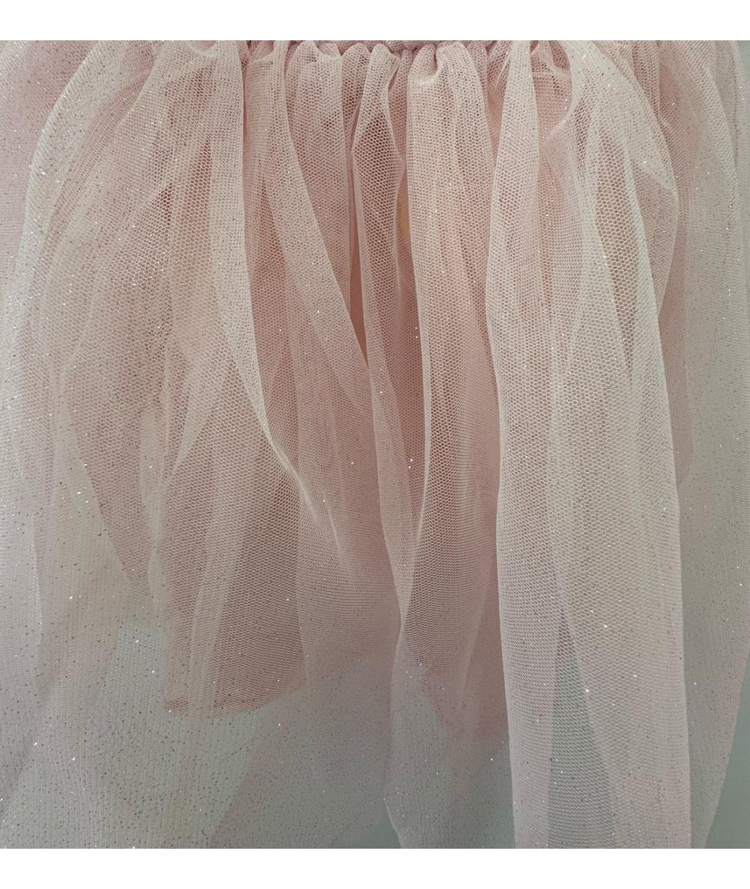 IL GUFO Розовая синтетическая юбка, фото 2