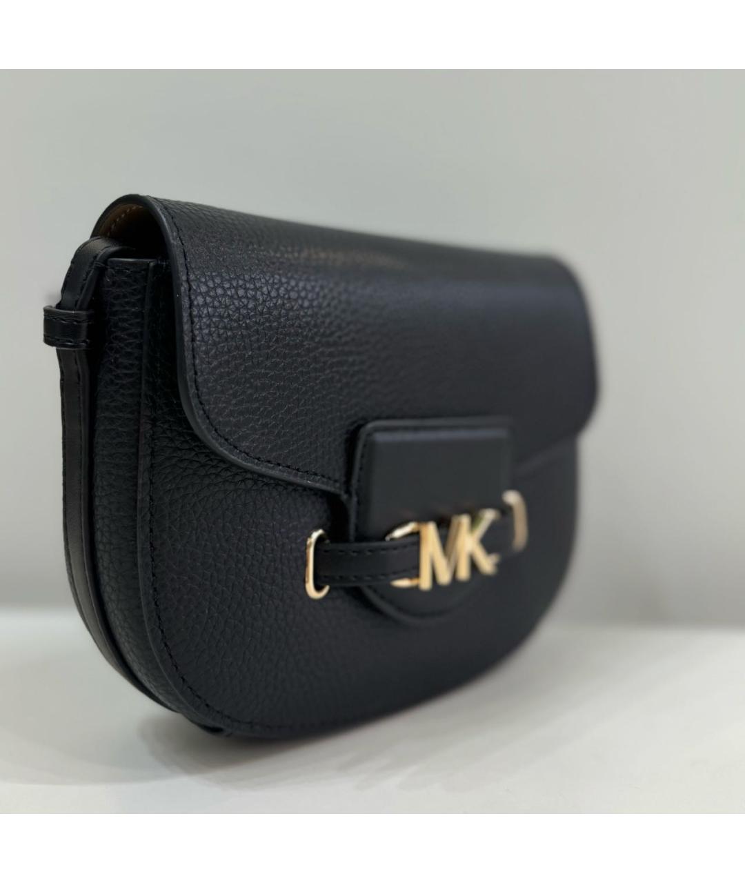MICHAEL KORS Черная кожаная сумка через плечо, фото 2
