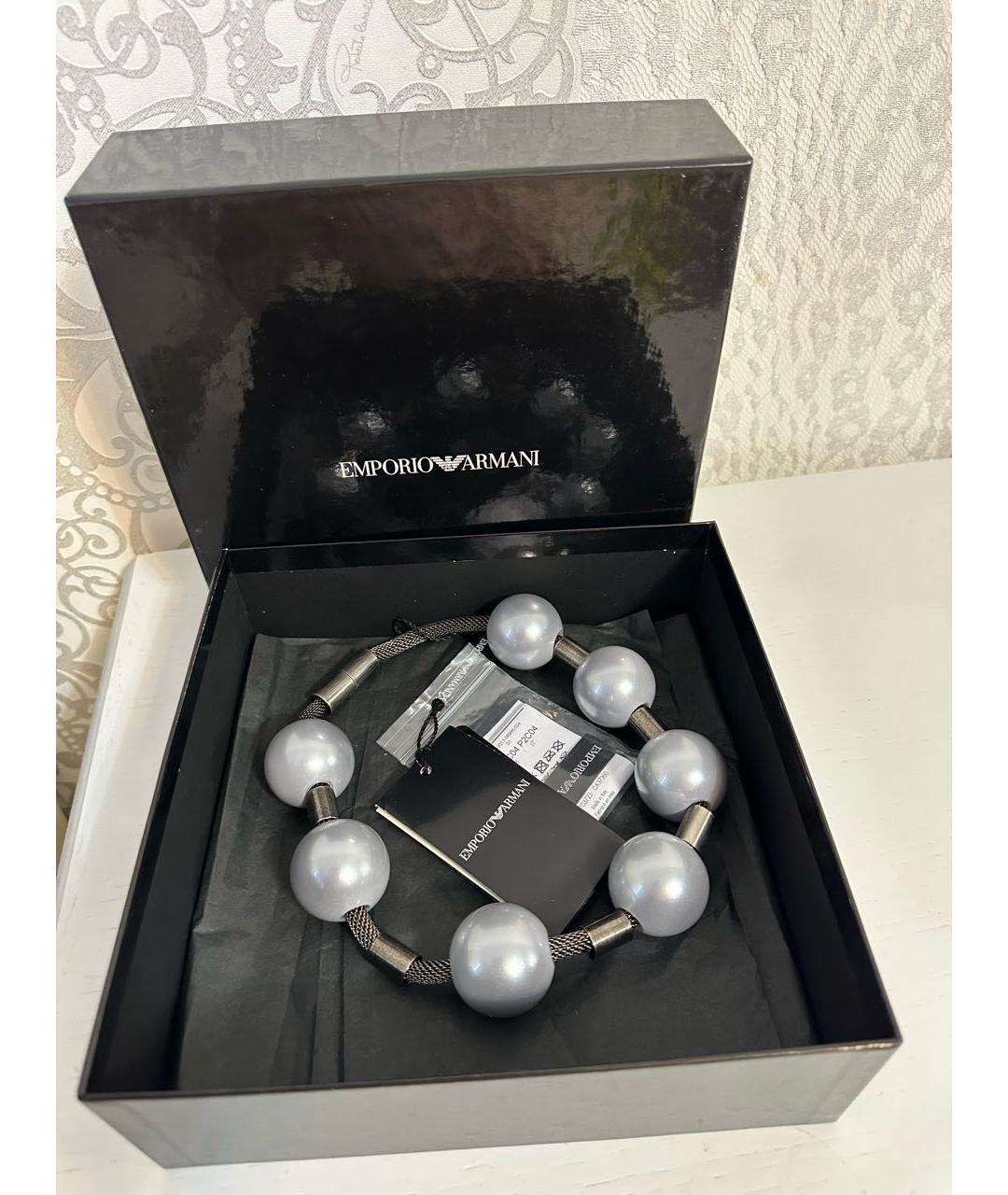 EMPORIO ARMANI Серебряное колье, фото 2