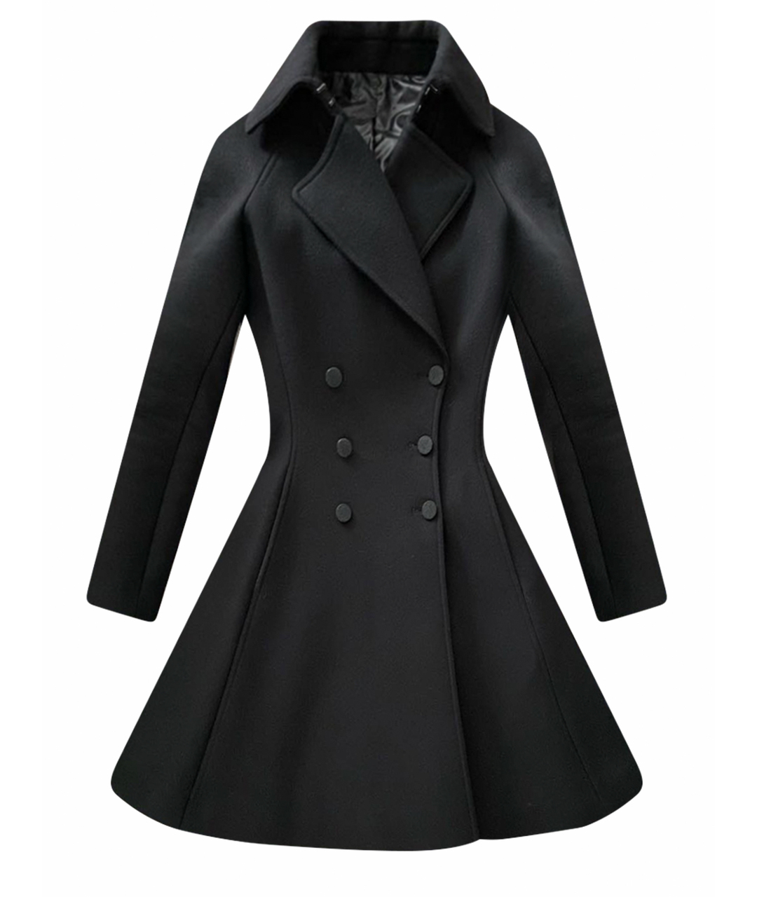 ALAIA Черное шерстяное пальто, фото 1