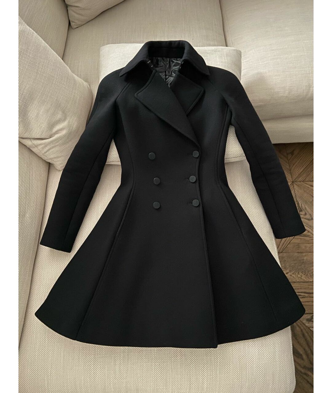 ALAIA Черное шерстяное пальто, фото 5