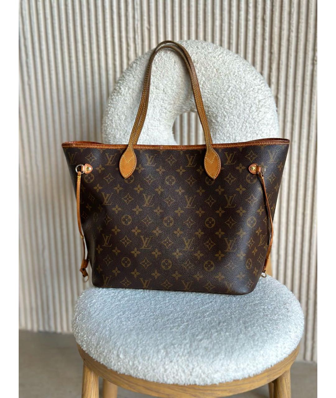 LOUIS VUITTON PRE-OWNED Коричневая сумка тоут, фото 5