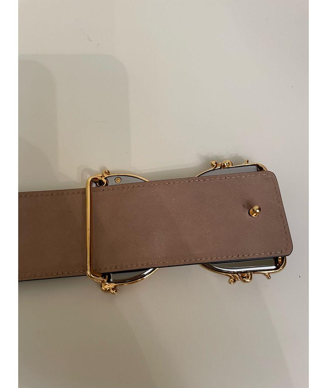 DOLCE&GABBANA Черный кожаный ремень, фото 3