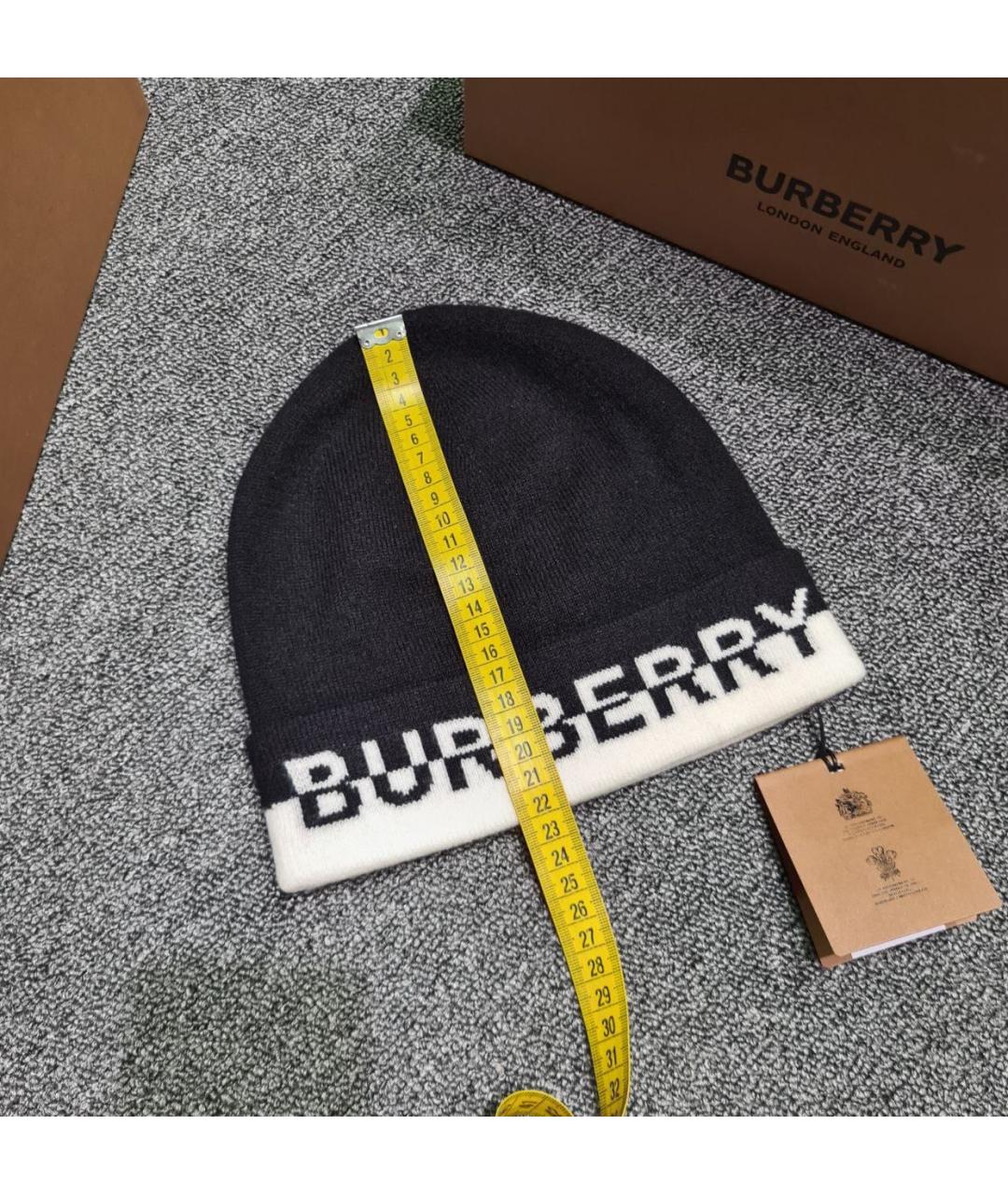 BURBERRY Черная кашемировая шапка, фото 6