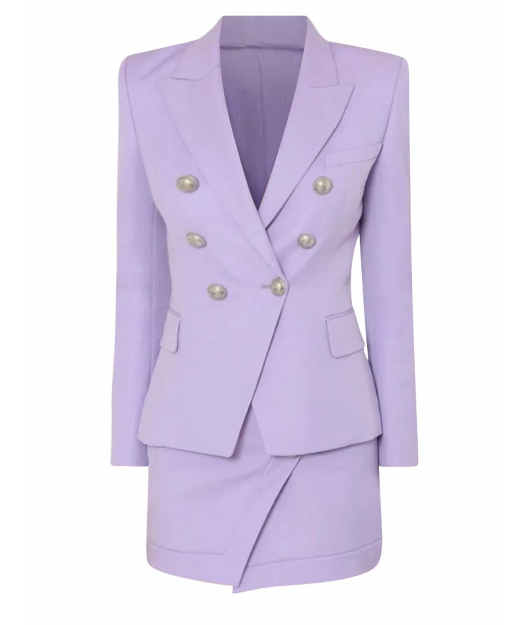 BALMAIN Фиолетовый костюм с юбками, фото 1