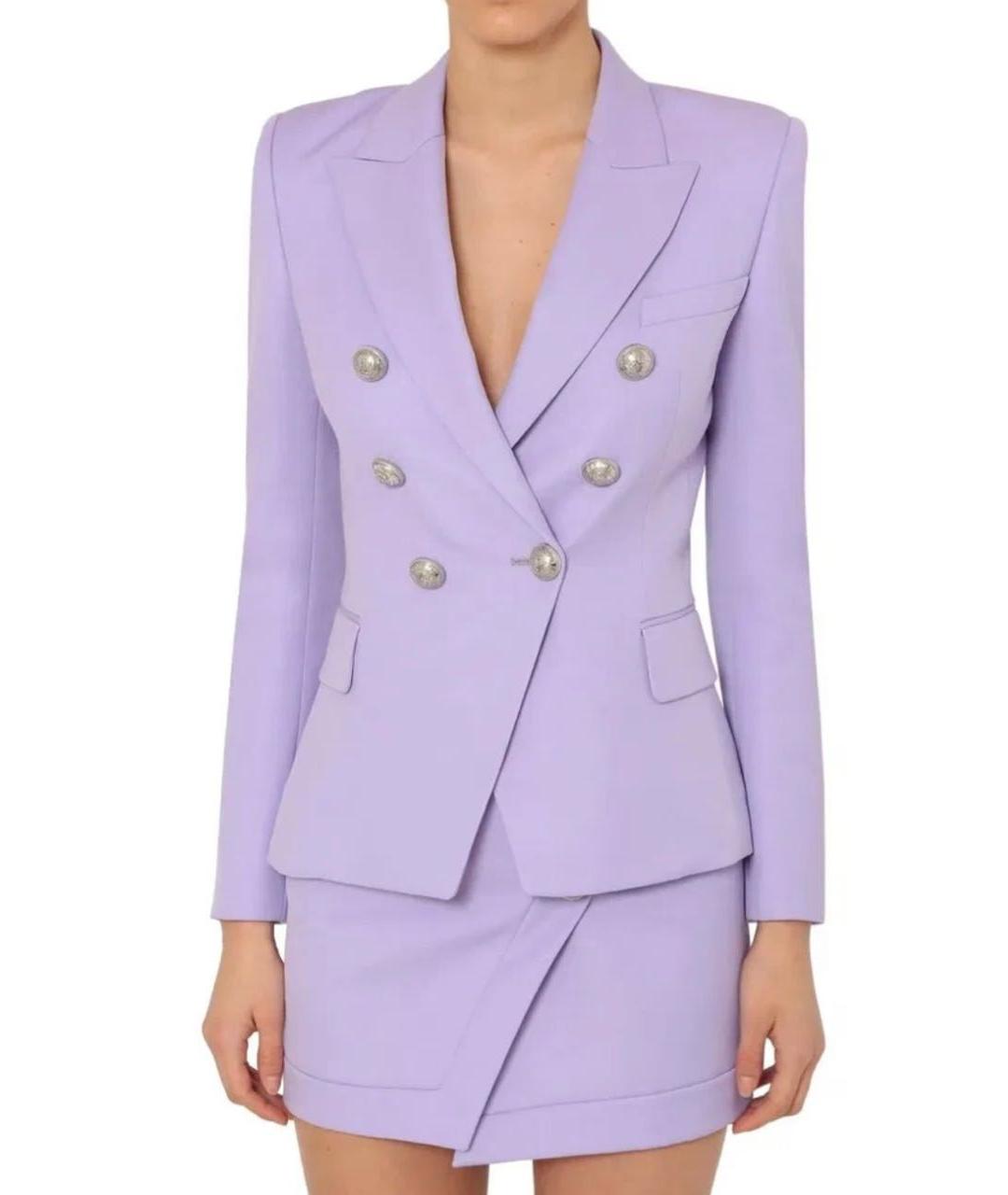 BALMAIN Фиолетовый костюм с юбками, фото 7
