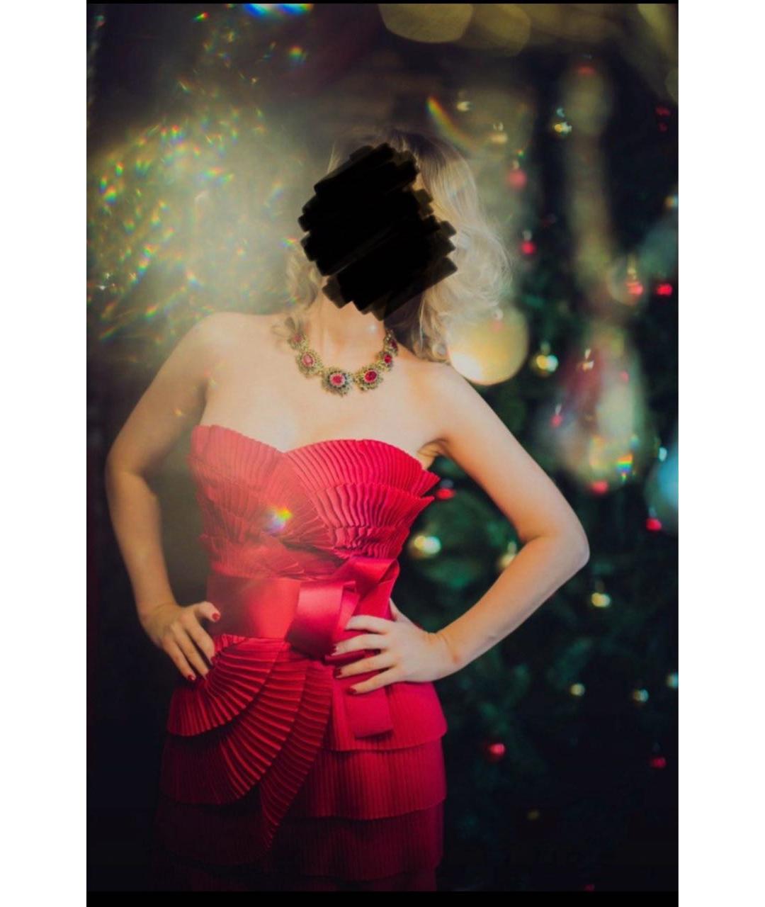 MARCHESA NOTTE Красное вечернее платье, фото 7