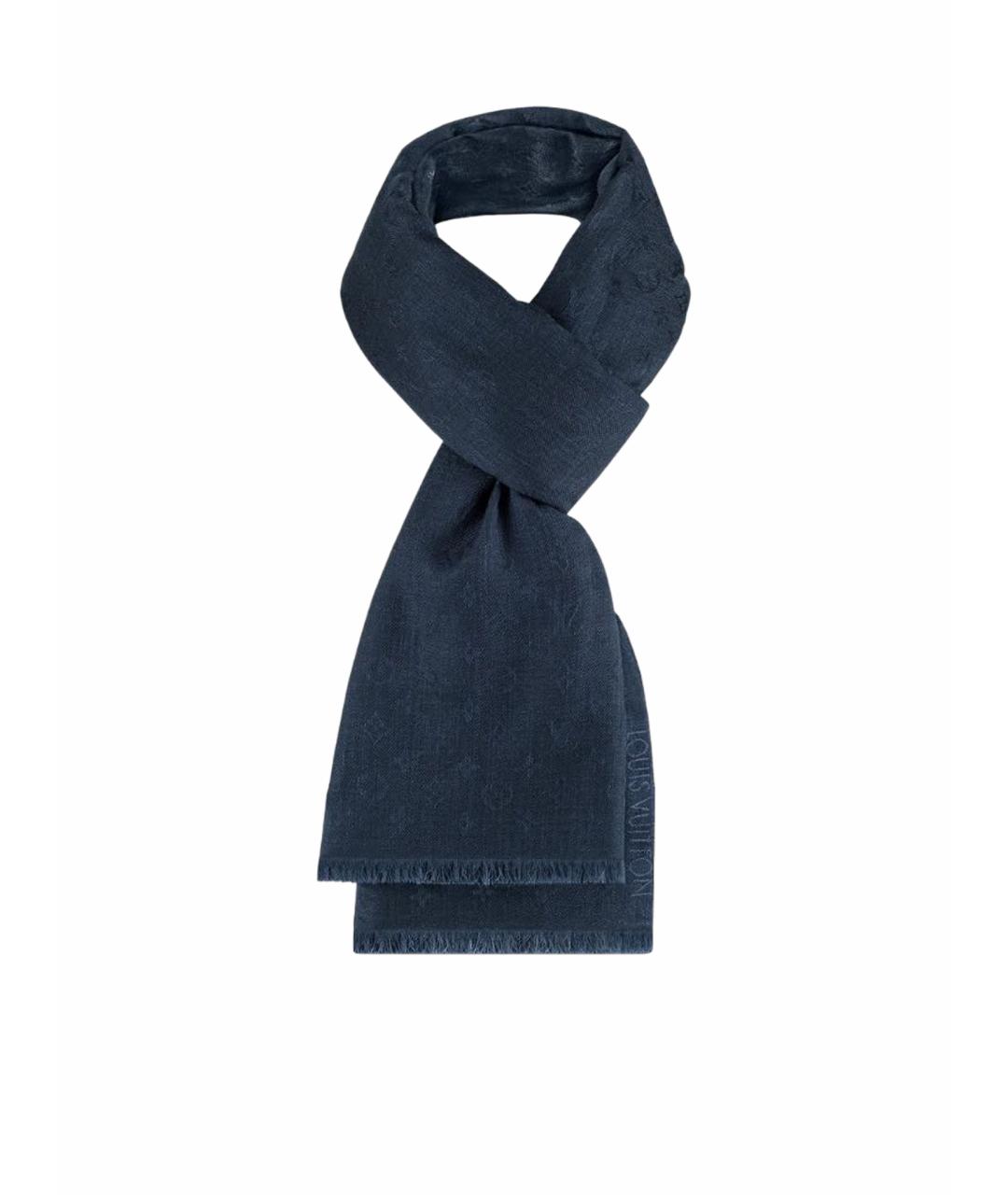 LOUIS VUITTON PRE-OWNED Темно-синий шарф, фото 1