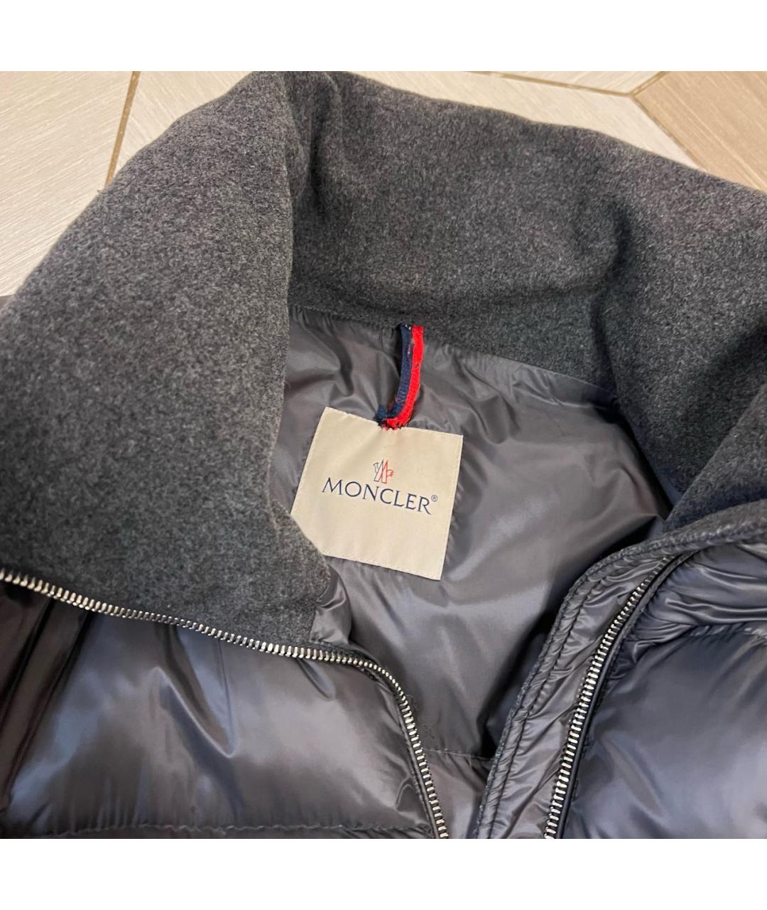 MONCLER Серый пуховик, фото 3