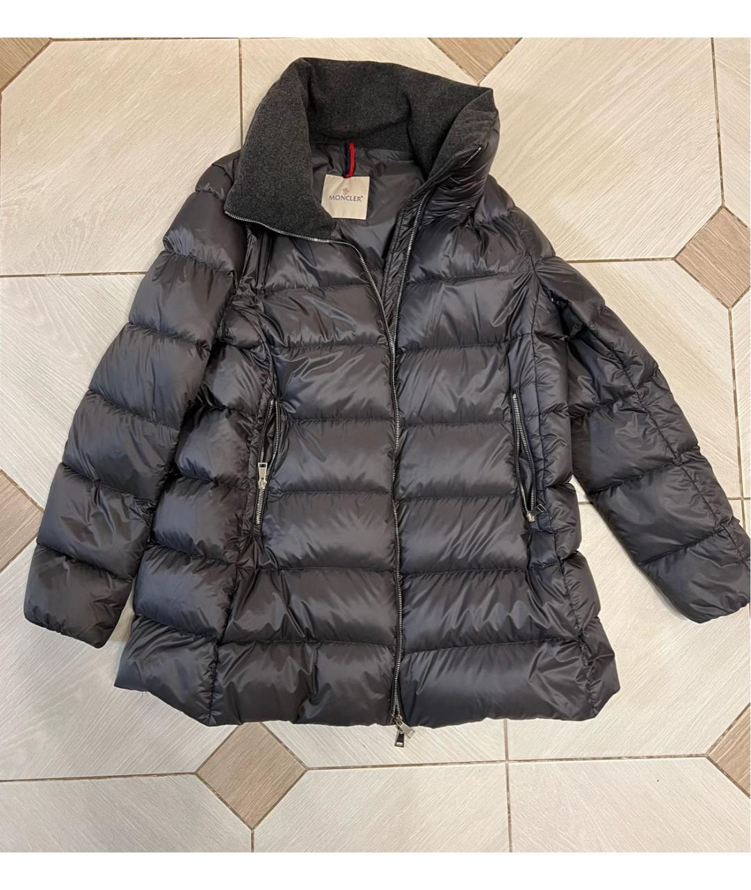MONCLER Серый пуховик, фото 5