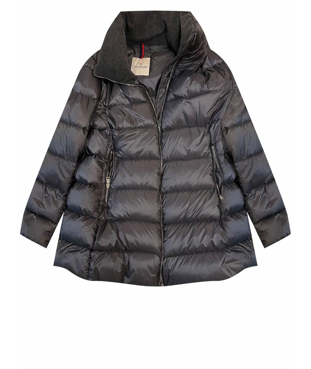 MONCLER Серый пуховик, фото 1
