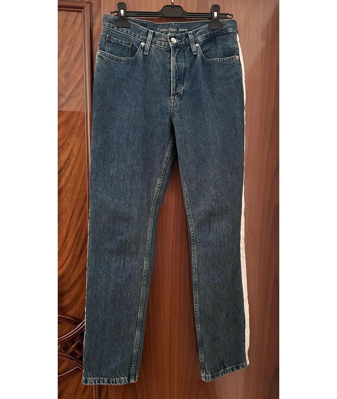 CALVIN KLEIN JEANS Голубые хлопковые джинсы слим, фото 4