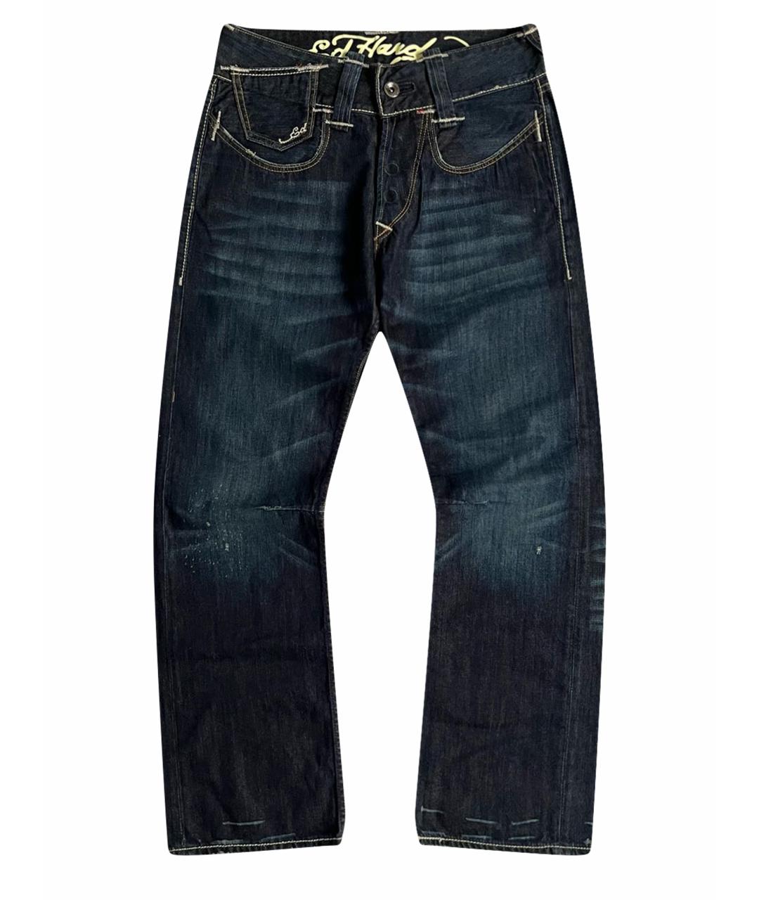 ED HARDY Темно-синие хлопковые джинсы, фото 1