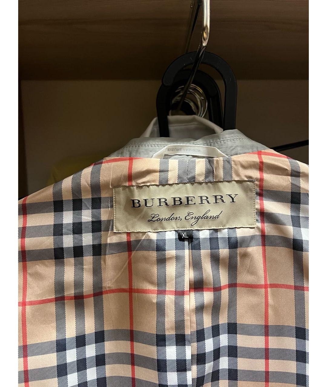BURBERRY Серый хлопковый пиджак, фото 3