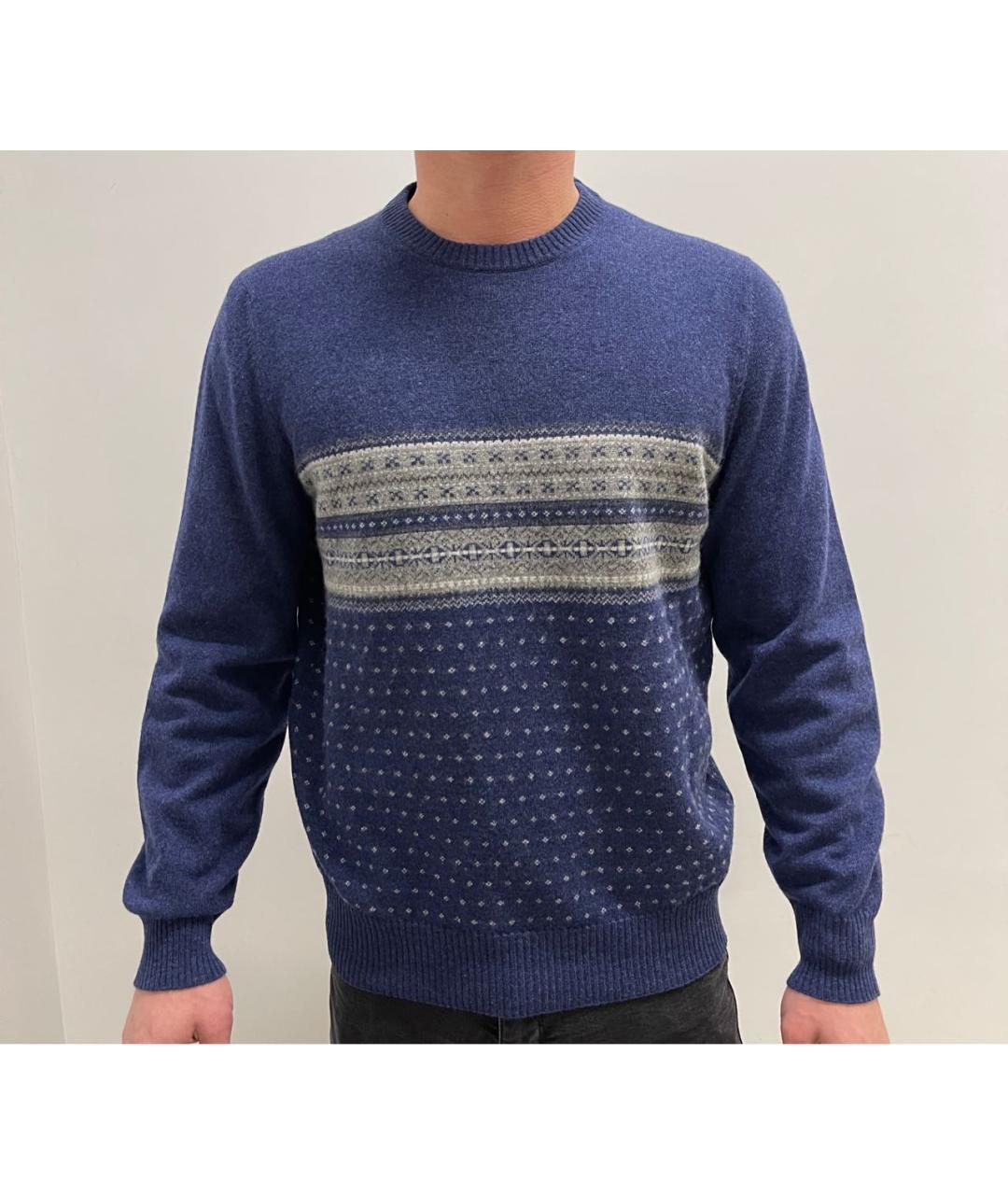 BRUNELLO CUCINELLI Синий кашемировый джемпер / свитер, фото 5