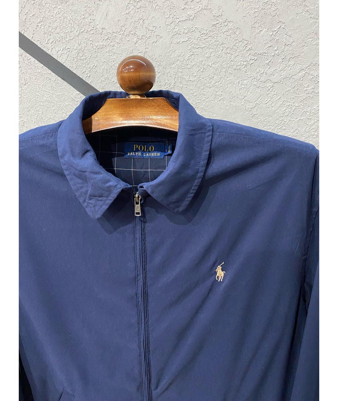 POLO RALPH LAUREN Темно-синяя хлопковая куртка, фото 3
