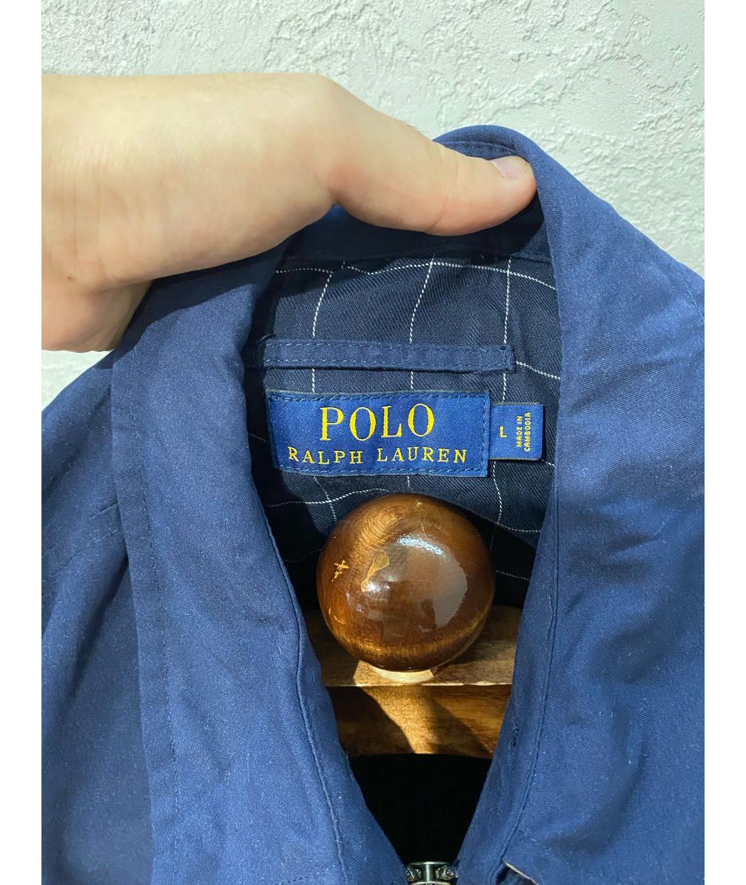 POLO RALPH LAUREN Темно-синяя хлопковая куртка, фото 6
