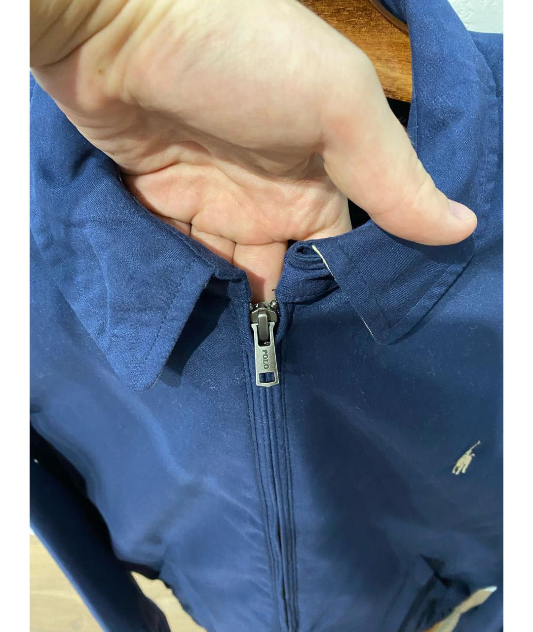 POLO RALPH LAUREN Темно-синяя хлопковая куртка, фото 4