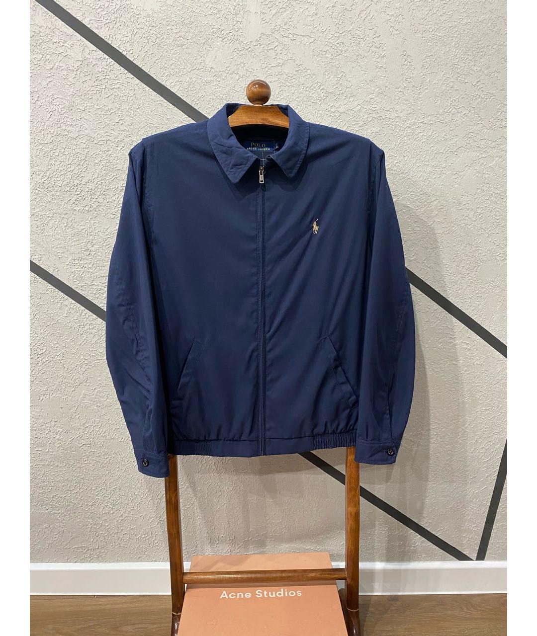 POLO RALPH LAUREN Темно-синяя хлопковая куртка, фото 2