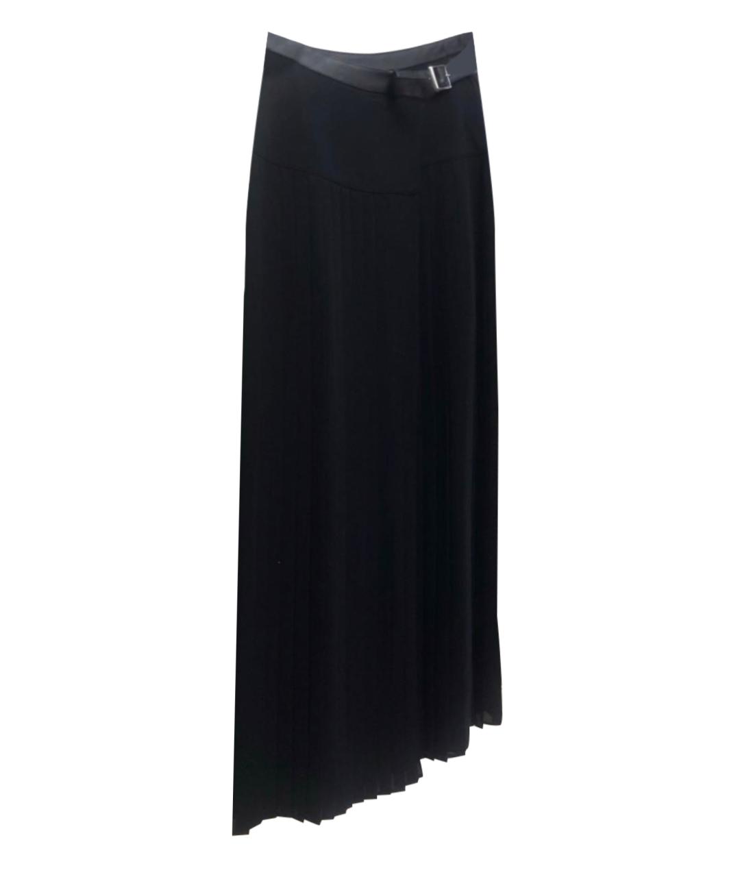 KI6 Черная вискозная юбка макси, фото 7