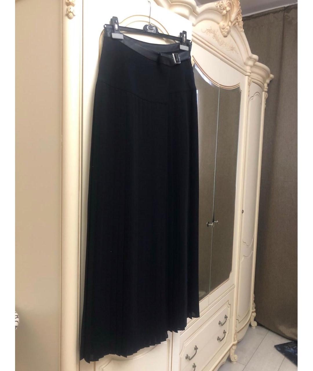 KI6 Черная вискозная юбка макси, фото 6
