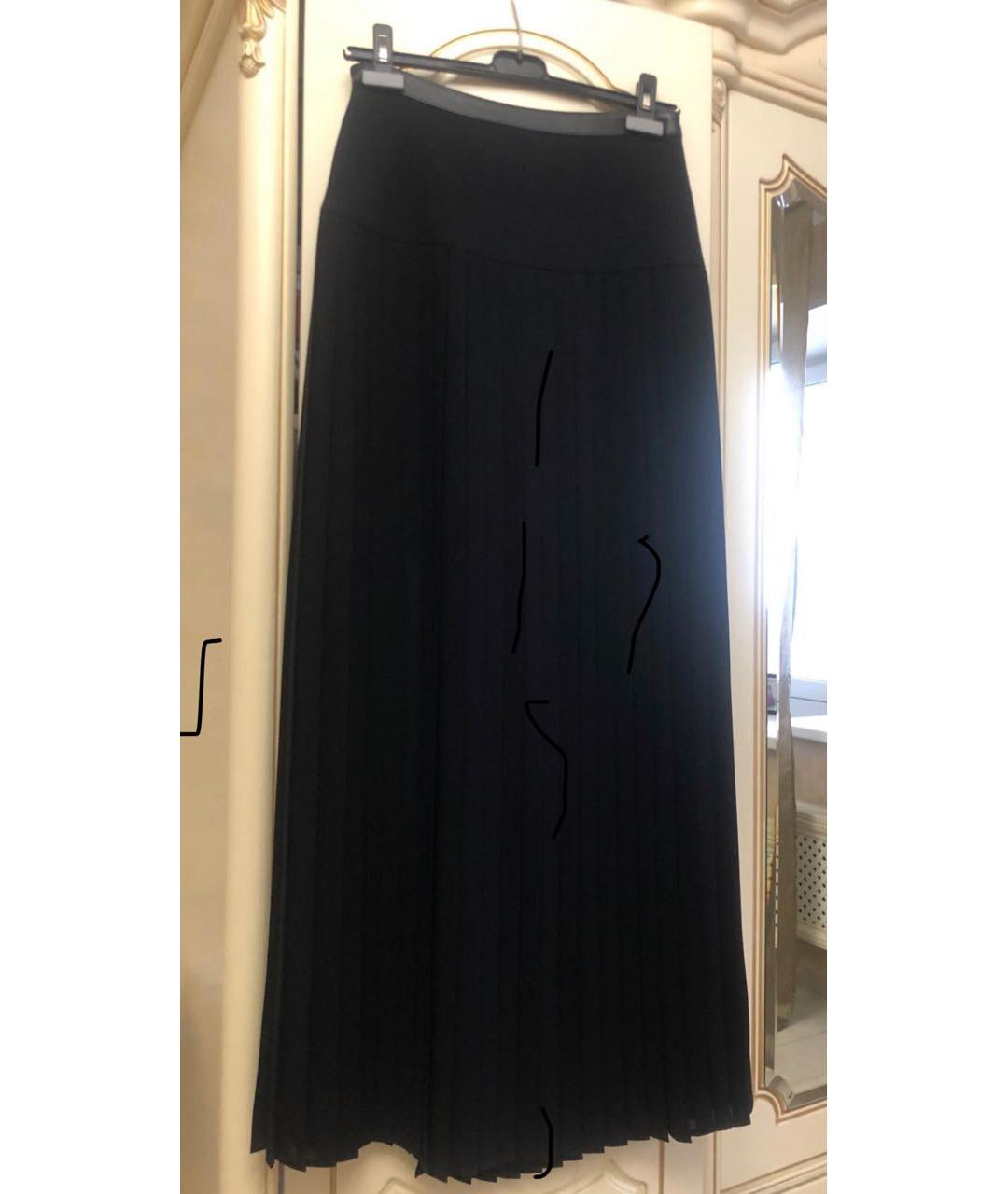 KI6 Черная вискозная юбка макси, фото 3
