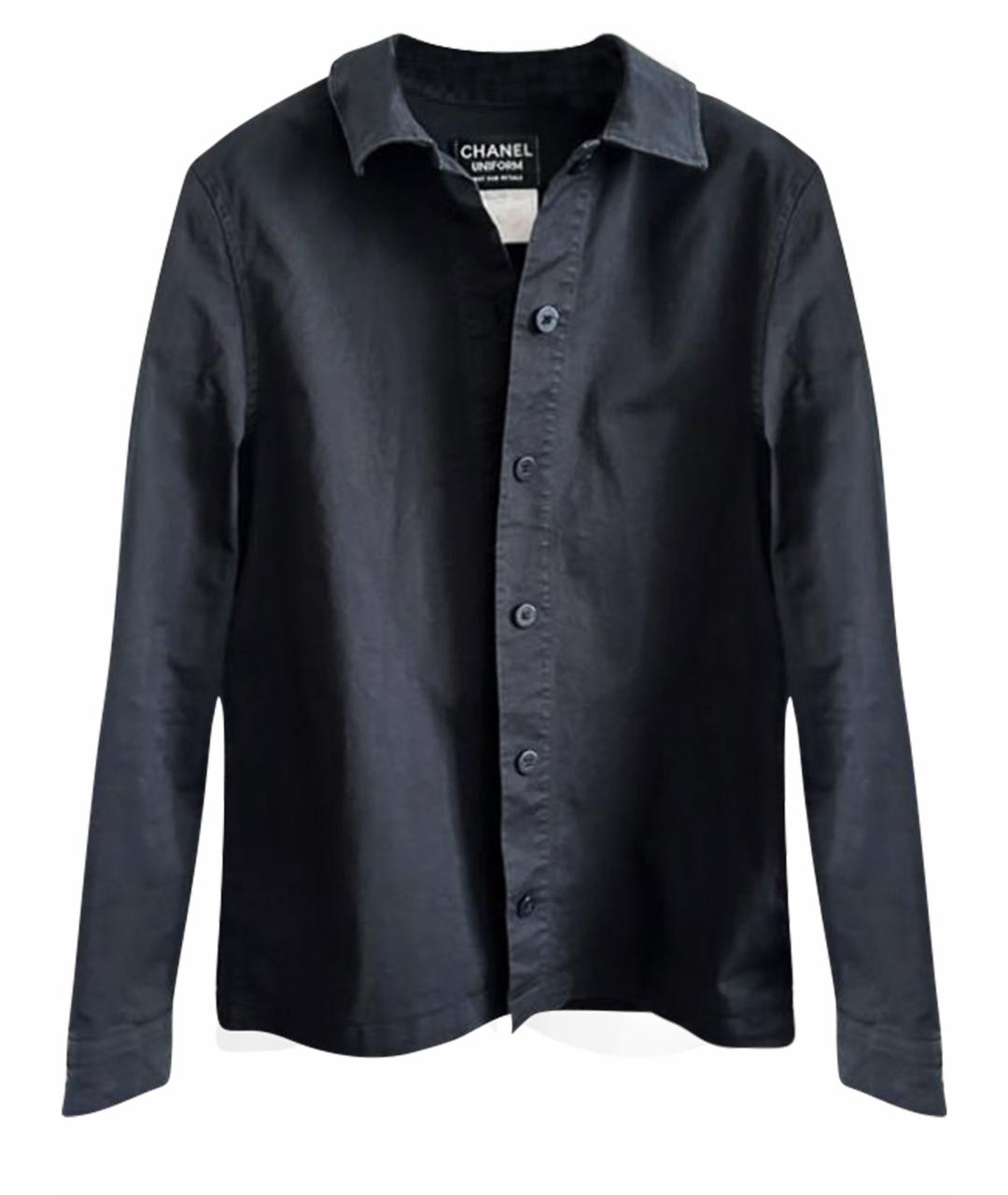 CHANEL PRE-OWNED Черная хлопковая рубашка, фото 1