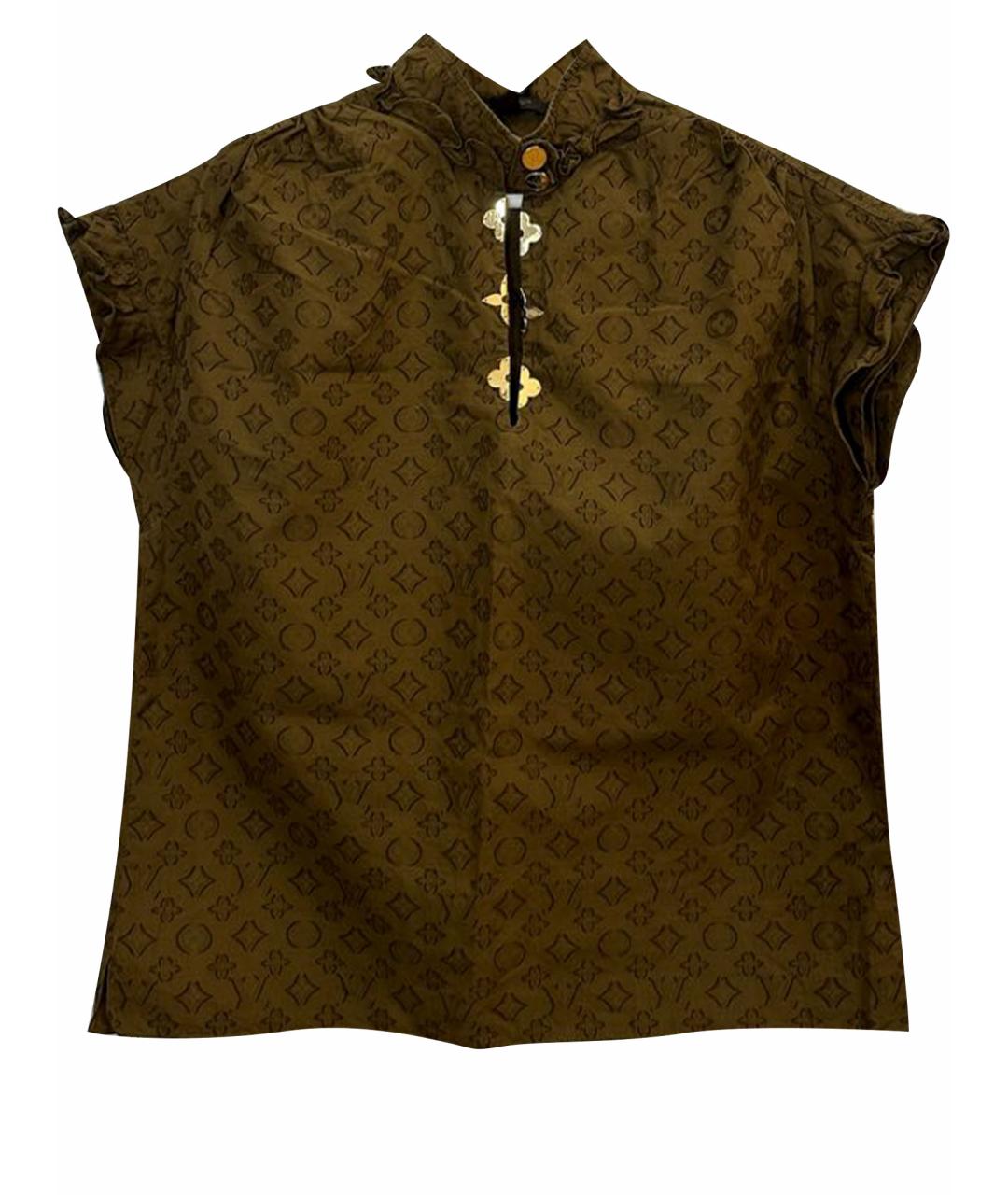 LOUIS VUITTON PRE-OWNED Хаки хлопковая блузы, фото 1
