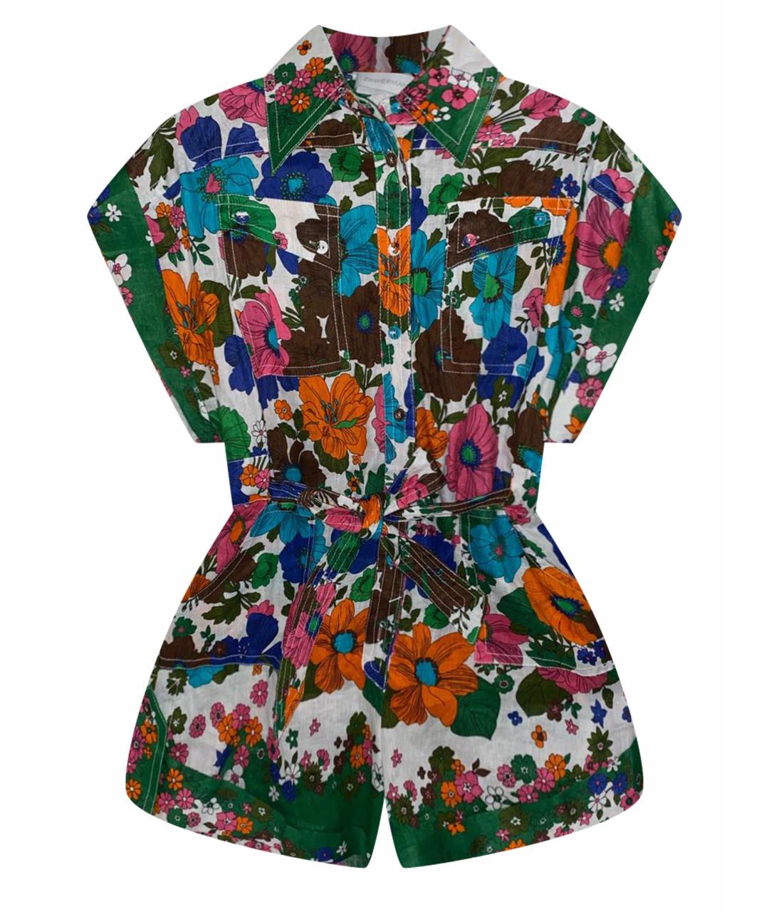 ZIMMERMANN Мульти льняной комбинезон, фото 1