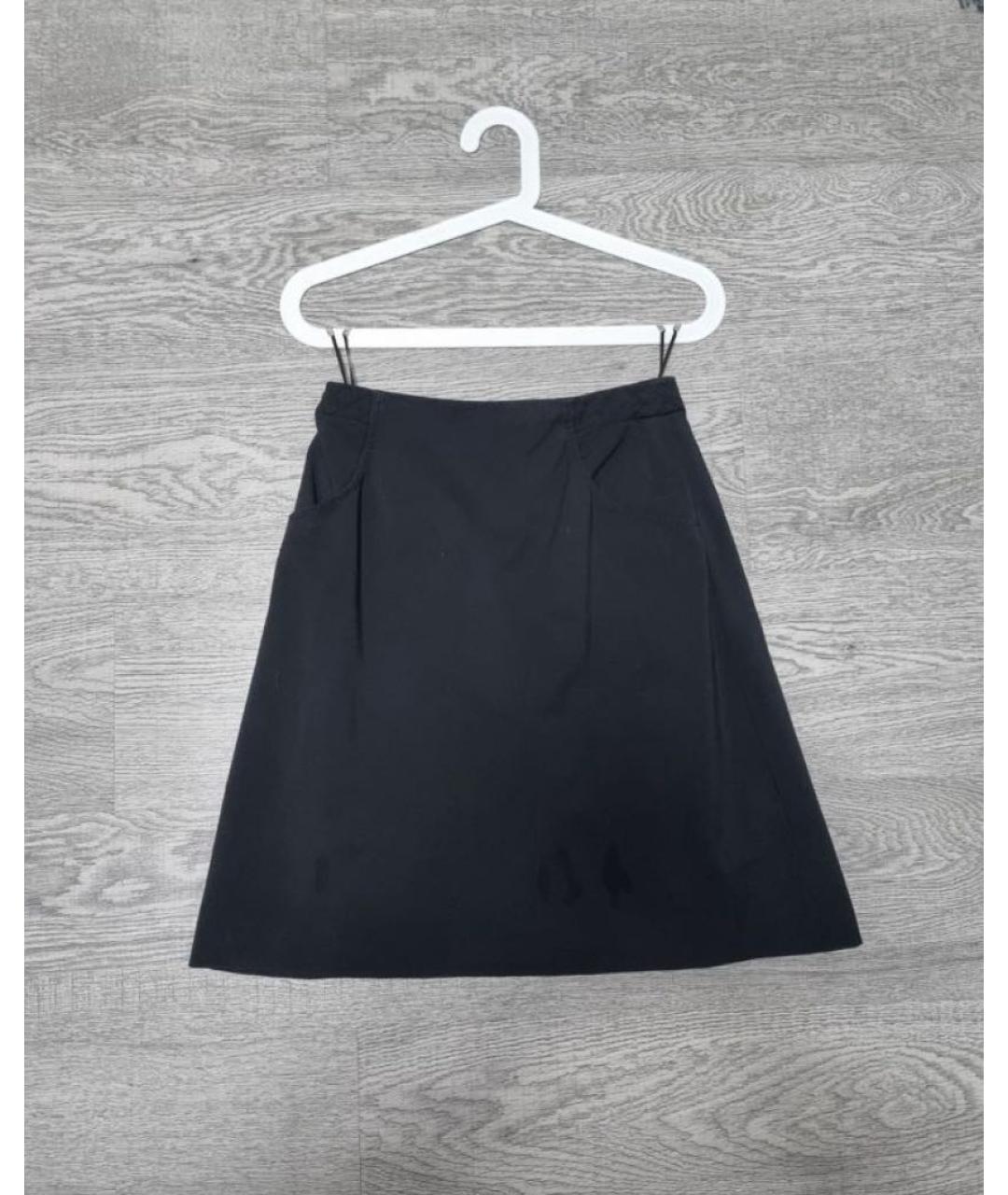 CHANEL PRE-OWNED Черная хлопко-эластановая юбка мини, фото 6