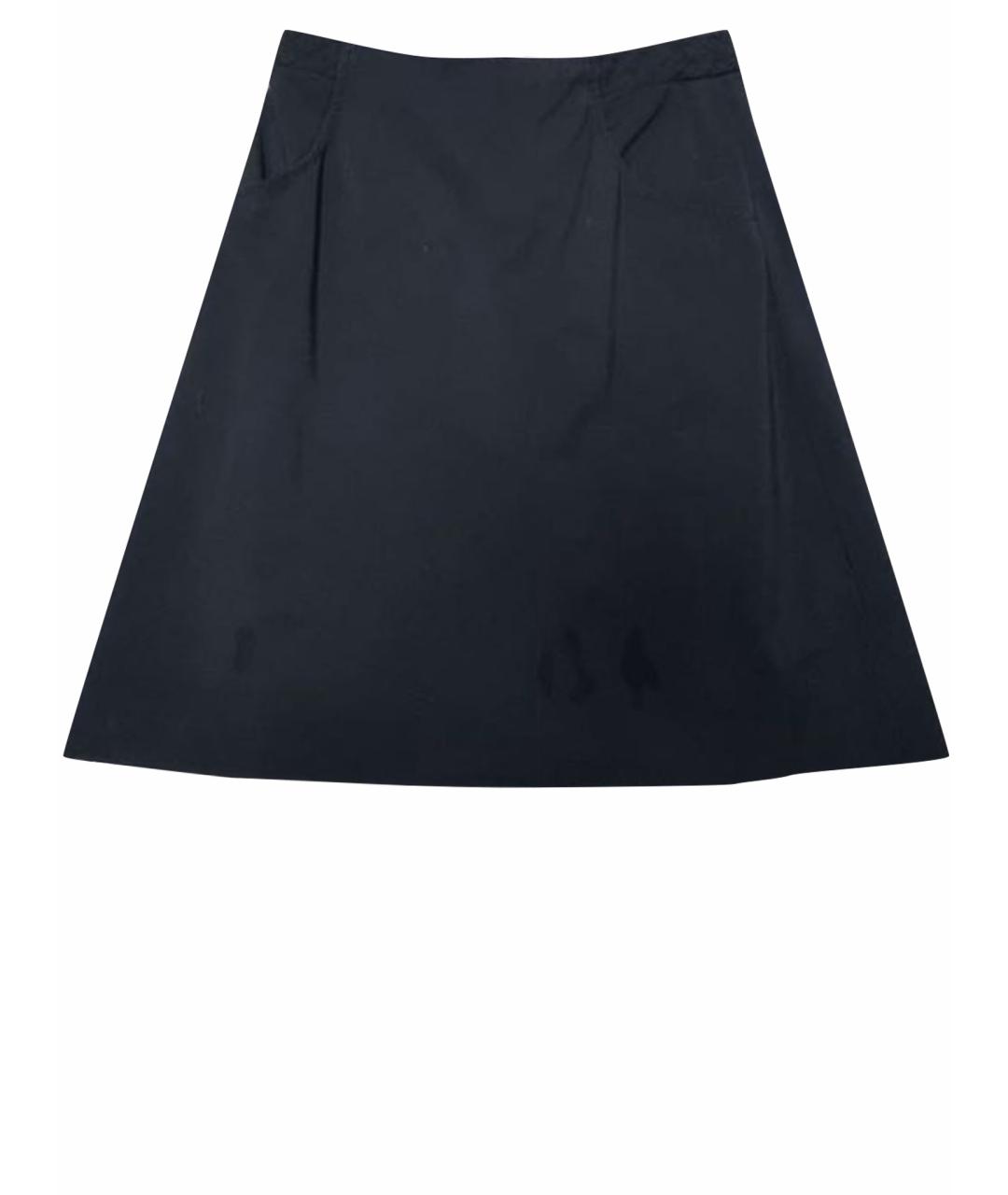 CHANEL PRE-OWNED Черная хлопко-эластановая юбка мини, фото 1