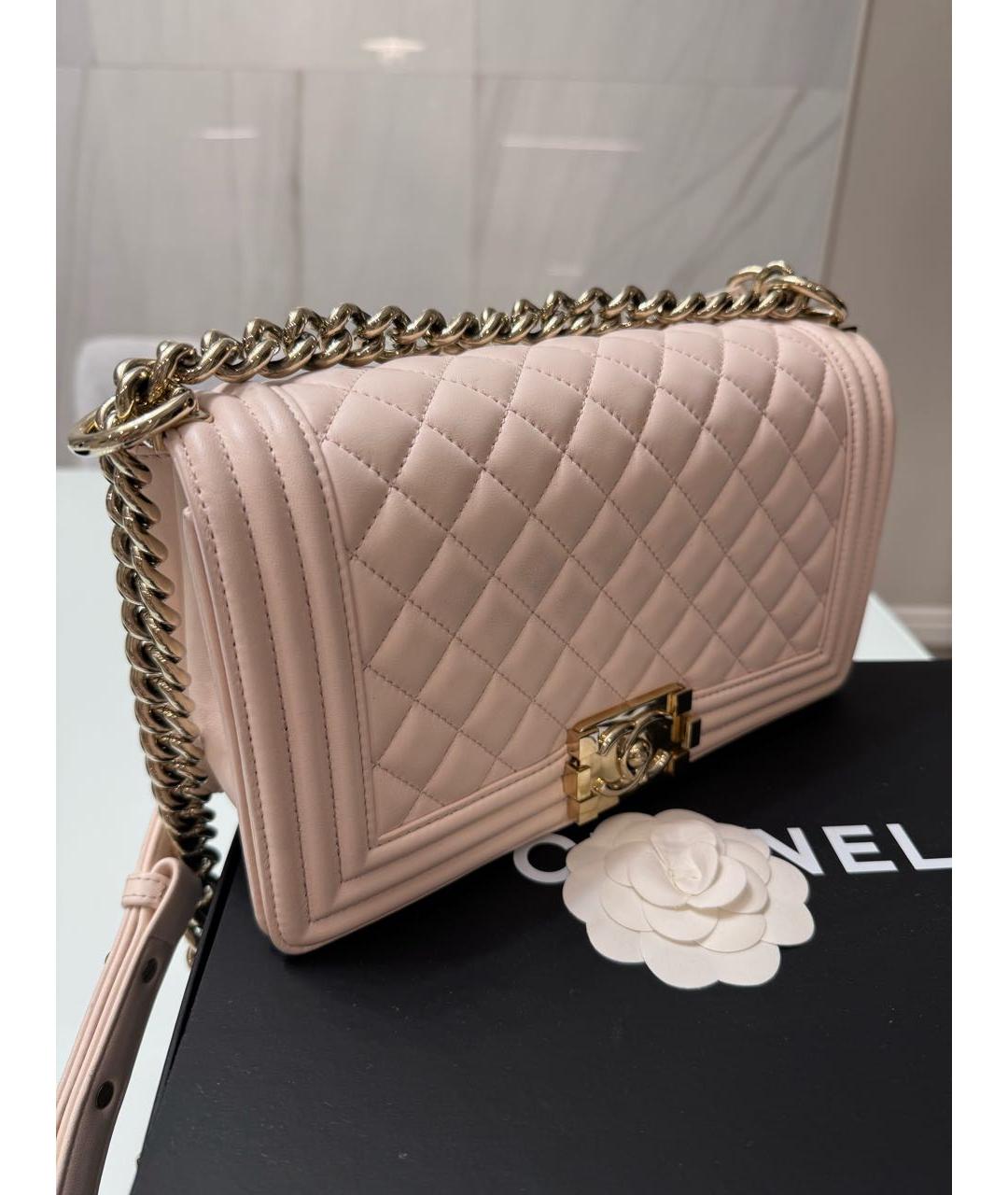 CHANEL PRE-OWNED Розовая кожаная сумка через плечо, фото 2